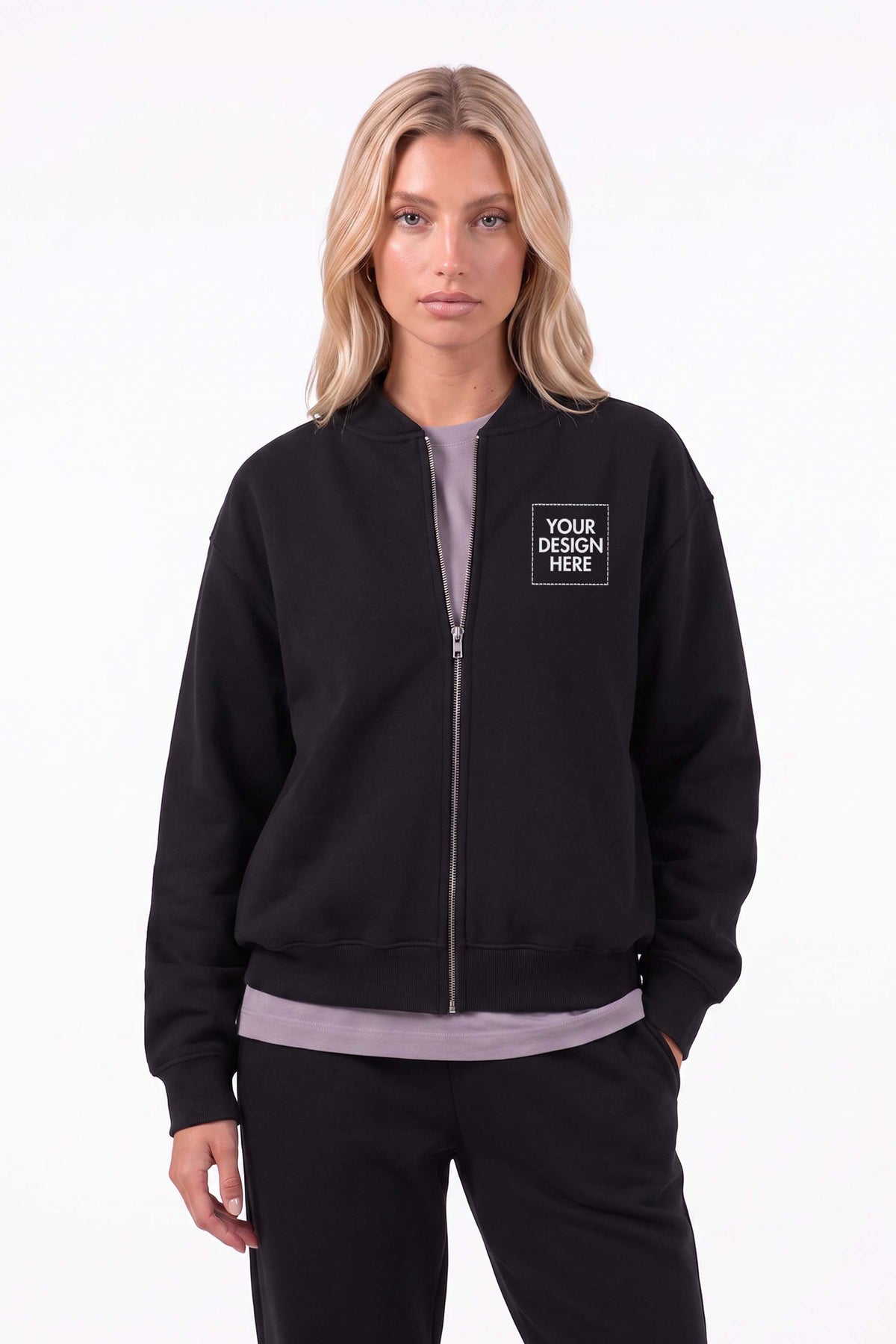 440GSM Signature heavyweight Custom Printed Bomber Sweat