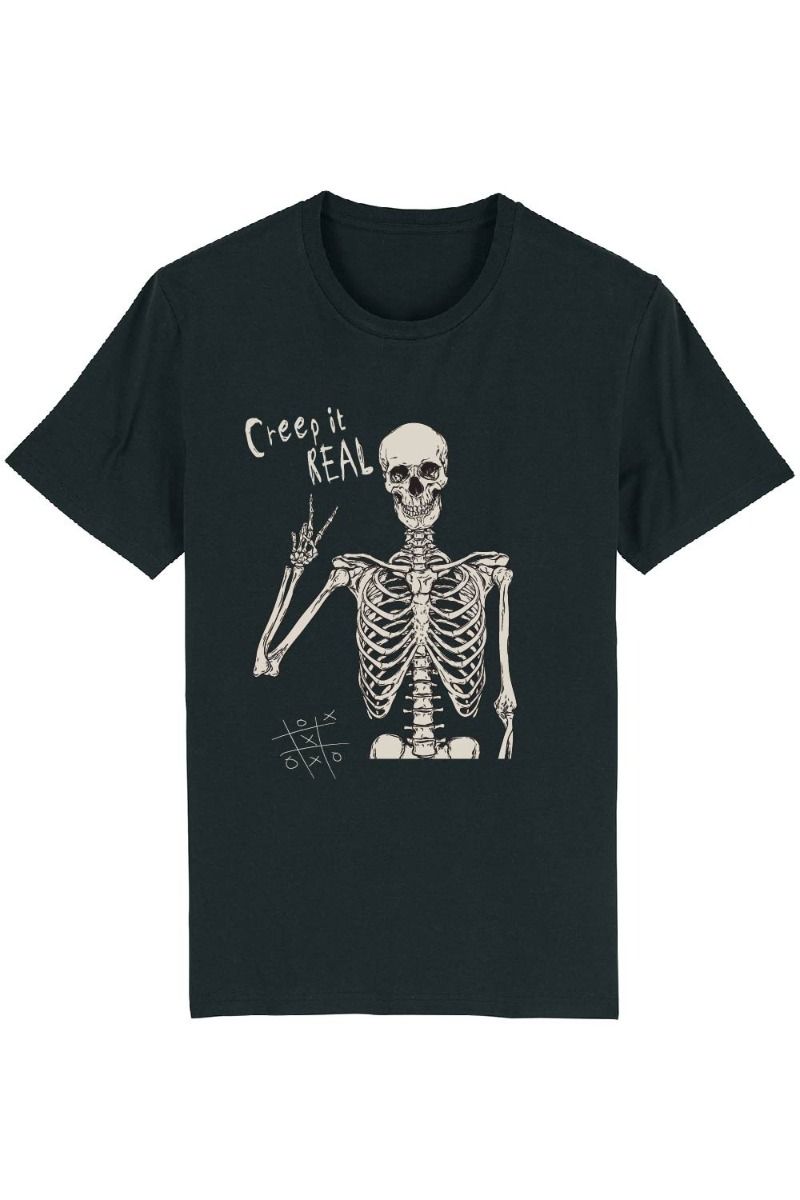 Creep It Real Skeleton Graphic T-Shirt (Pack of 6)