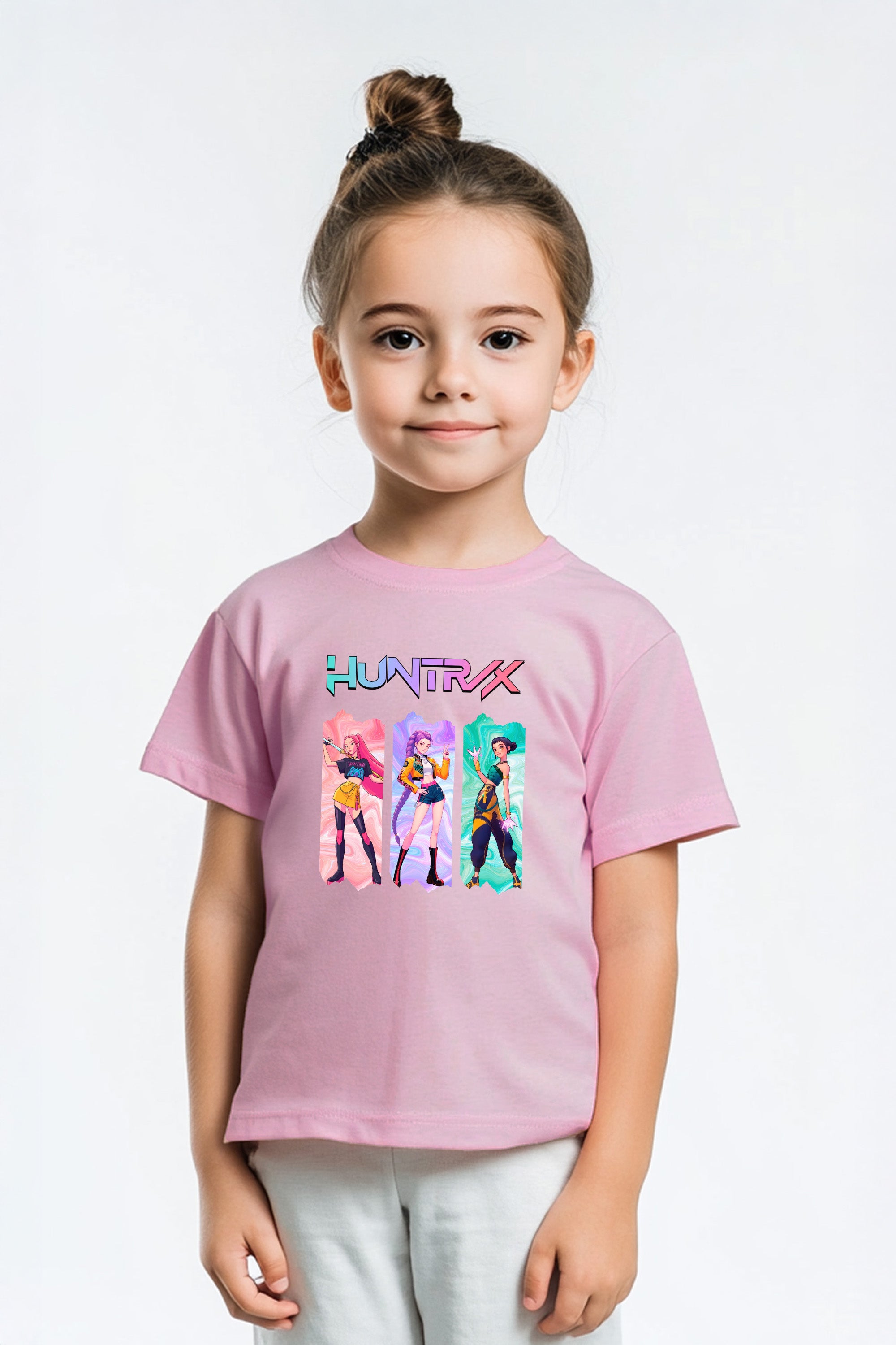 Kids K-pop Trio Graphic Printed T-Shirt