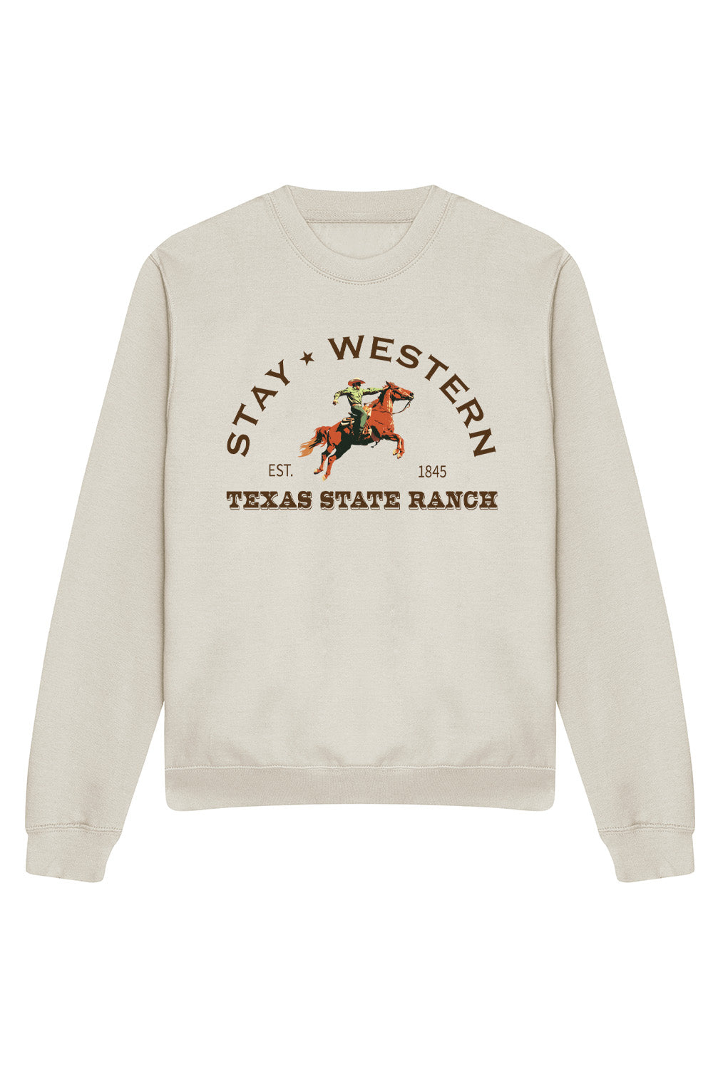 Stay Western Sweatshirt In Natural Stone (Custom Pack)