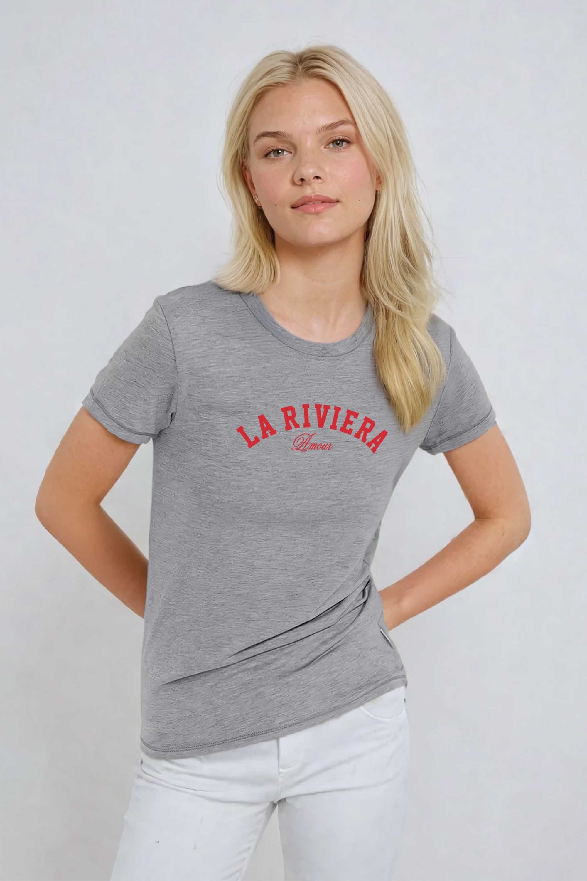 La Riviera Fitted Printed T-shirt