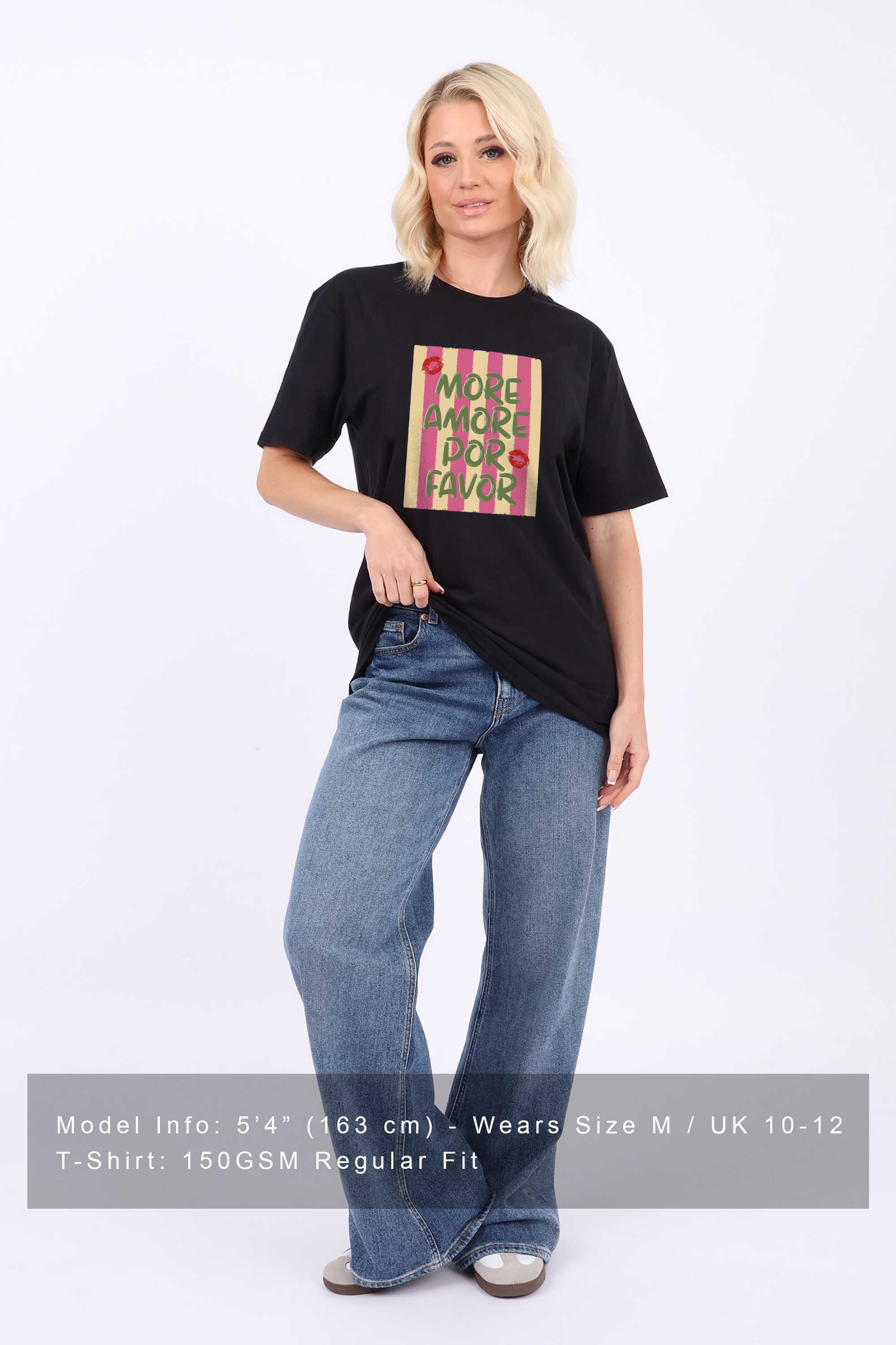 More Amour Por Favor Retro Printed T-Shirt