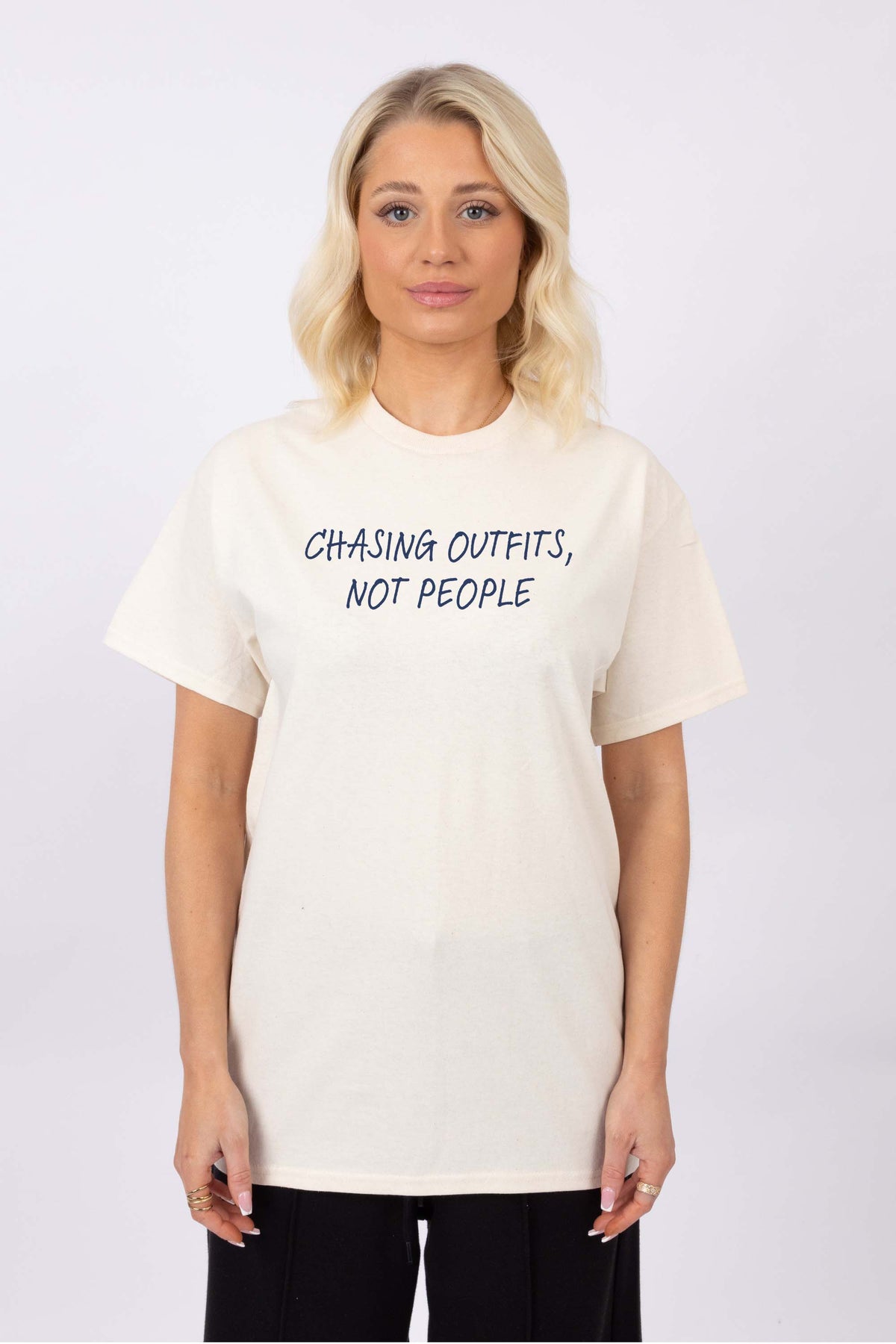 Chasing Outfit Not People Printed T-shirt