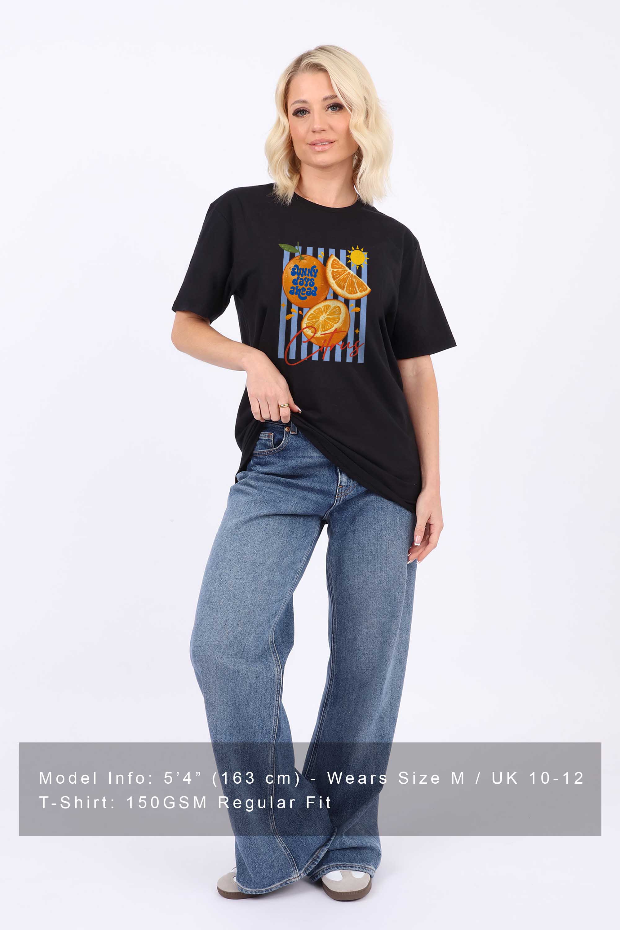 Retro Citrus Orange Printed T-shirt