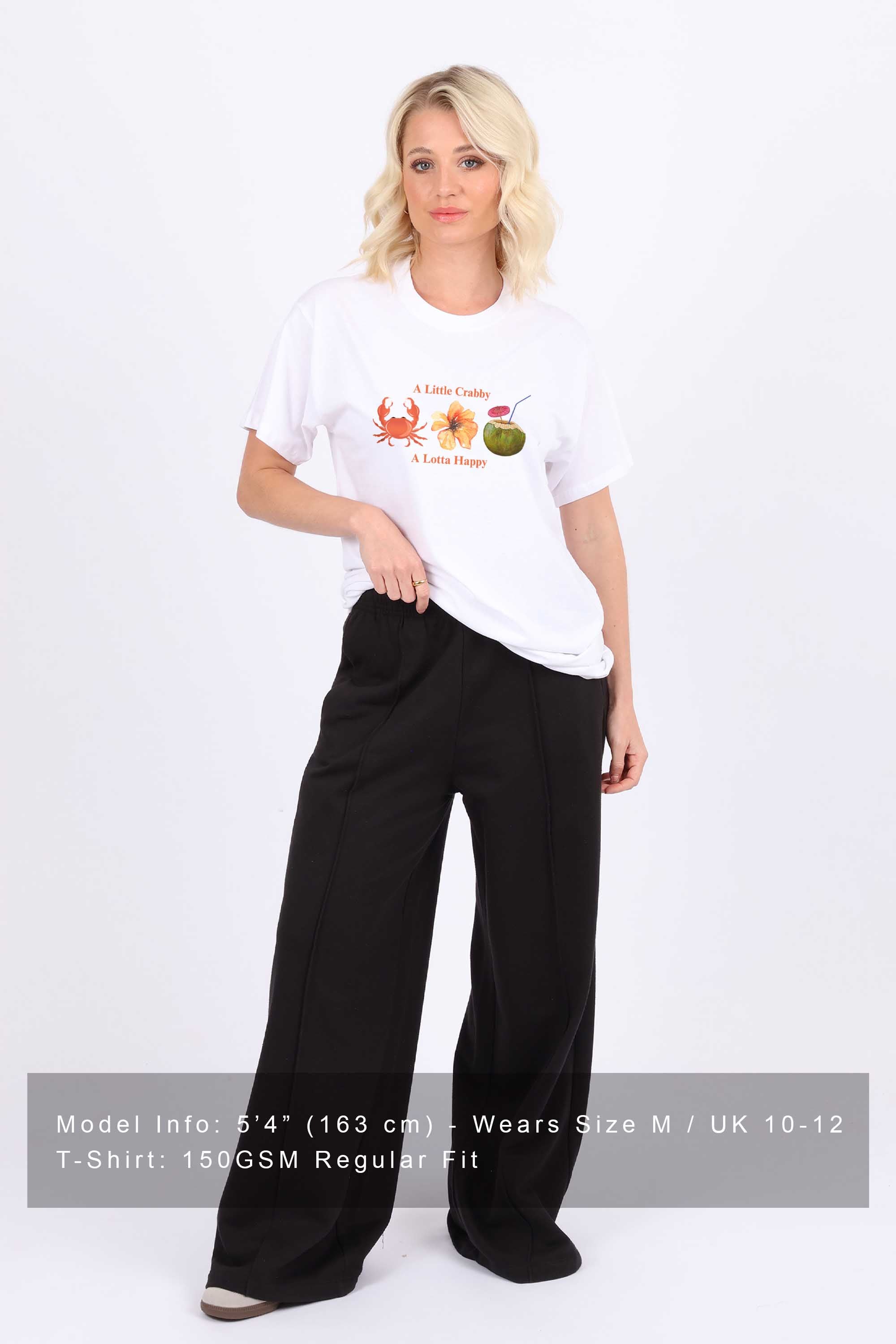 A Little Crabby A Lotta Happy Printed T-Shirt