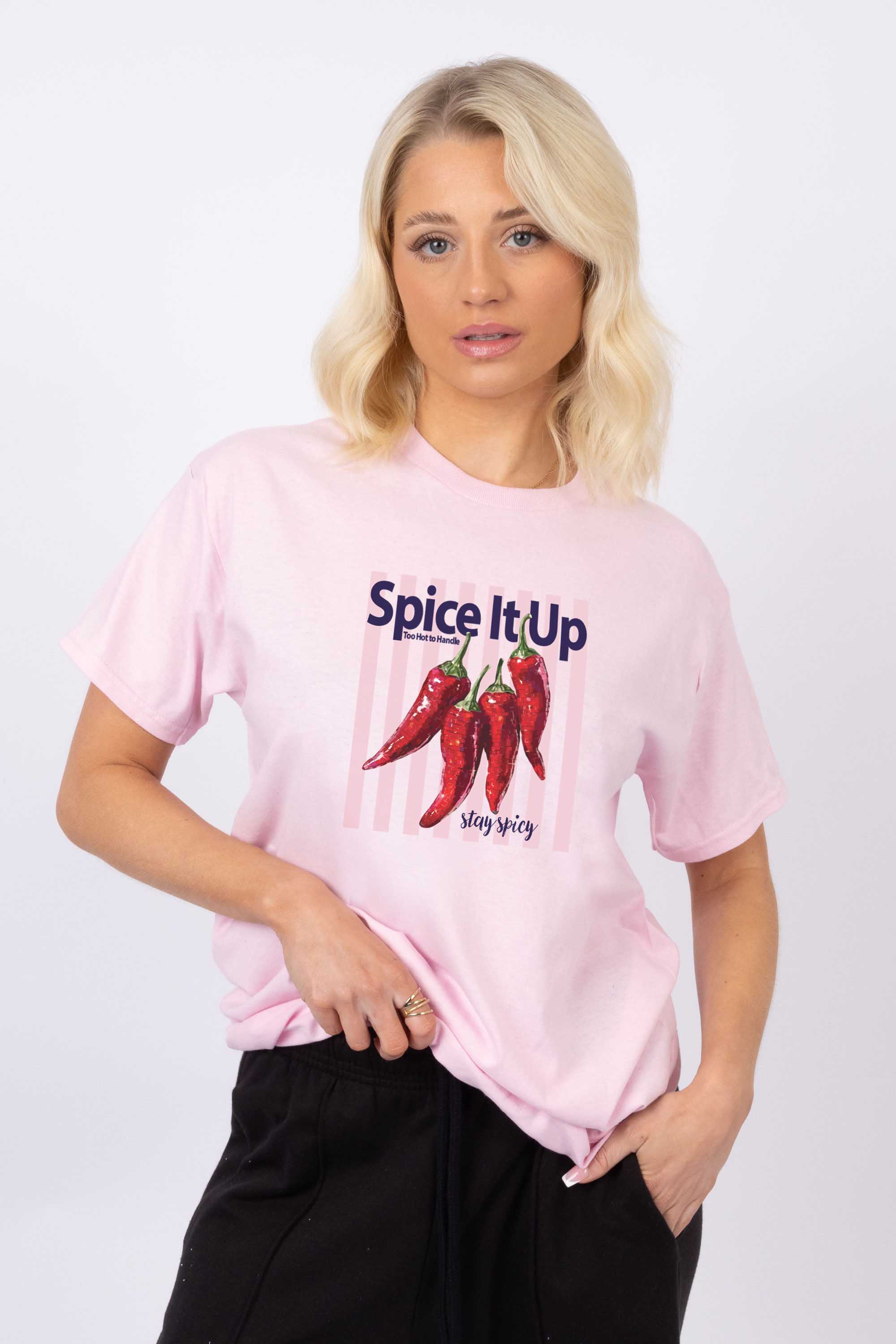 Spice it Up Chillies Retro Printed T-shirt