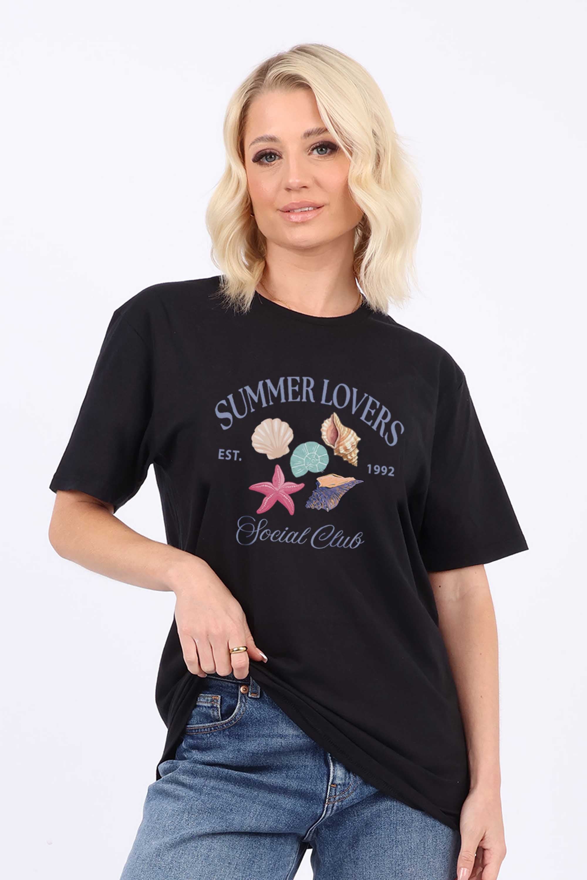 Summer Lovers Sea Shell Printed T-Shirt