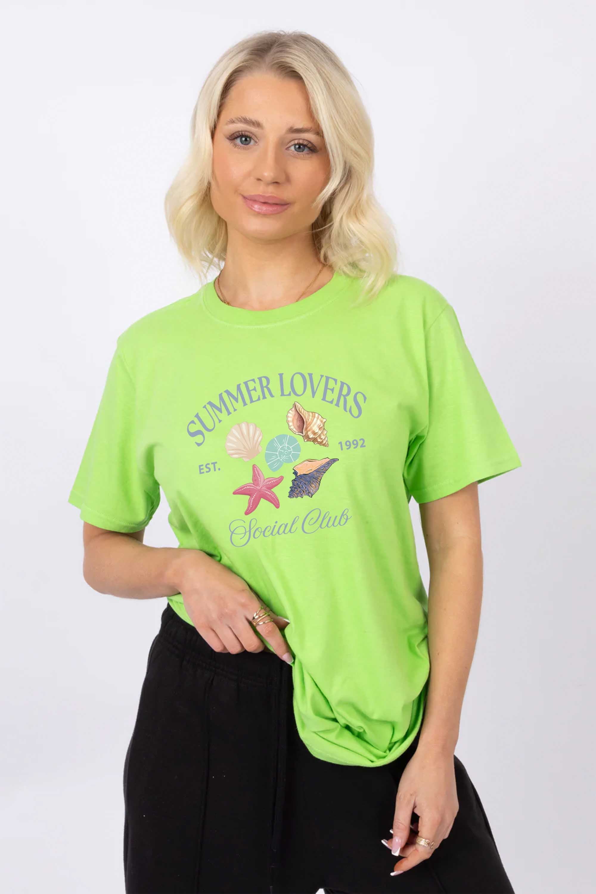 Summer Lovers Sea Shell Printed T-Shirt