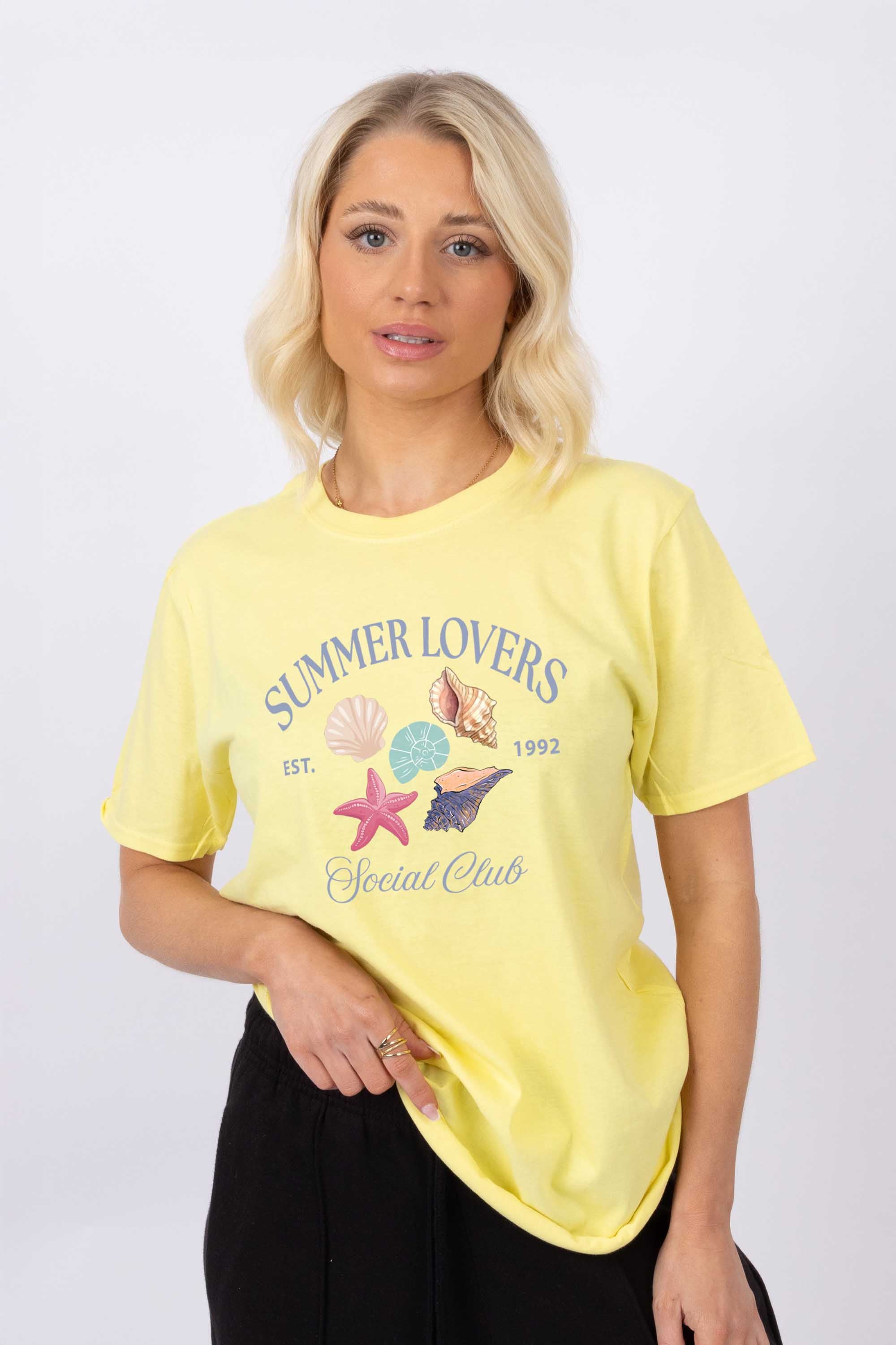 Summer Lovers Sea Shell Printed T-Shirt