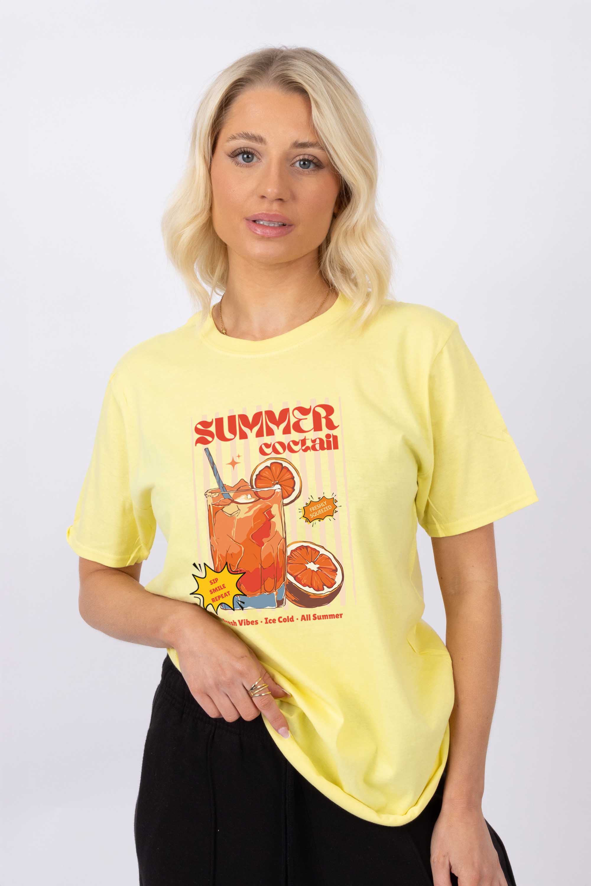 Summer Cocktail Vintage Printed T-shirt