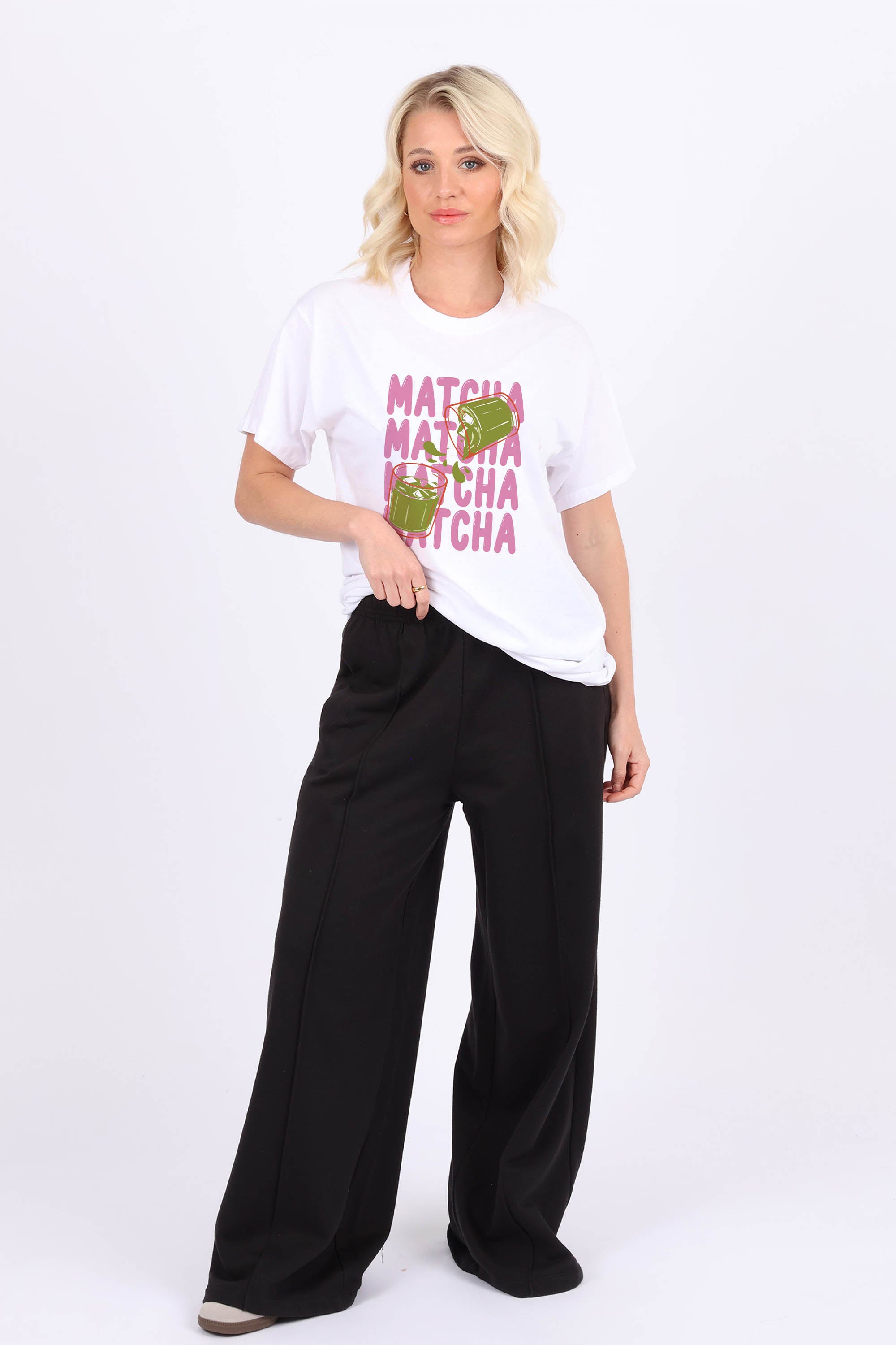 Cute Matcha Printed T-Shirt