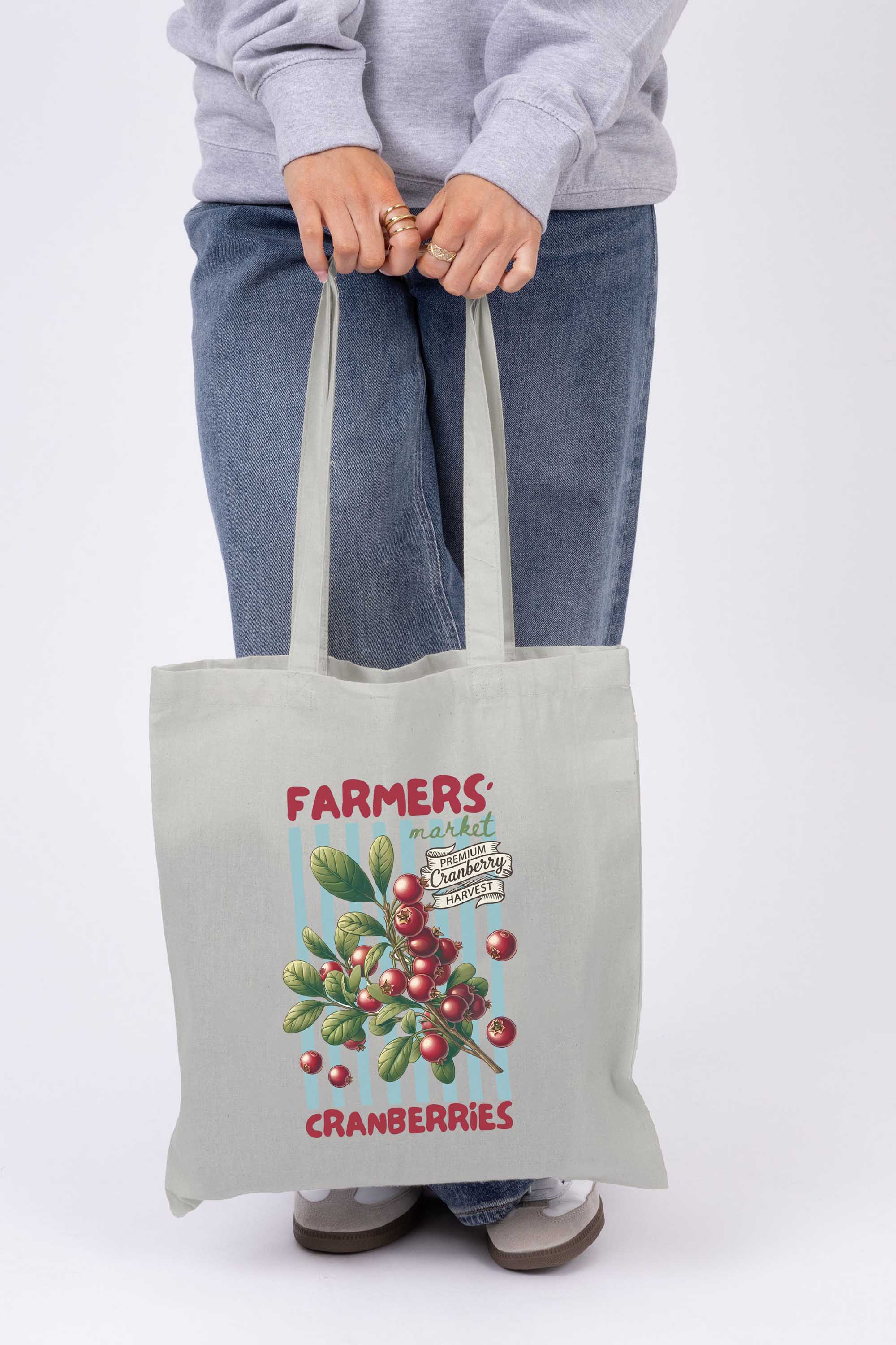 Farmers Market Cranberries Printed Tote bag