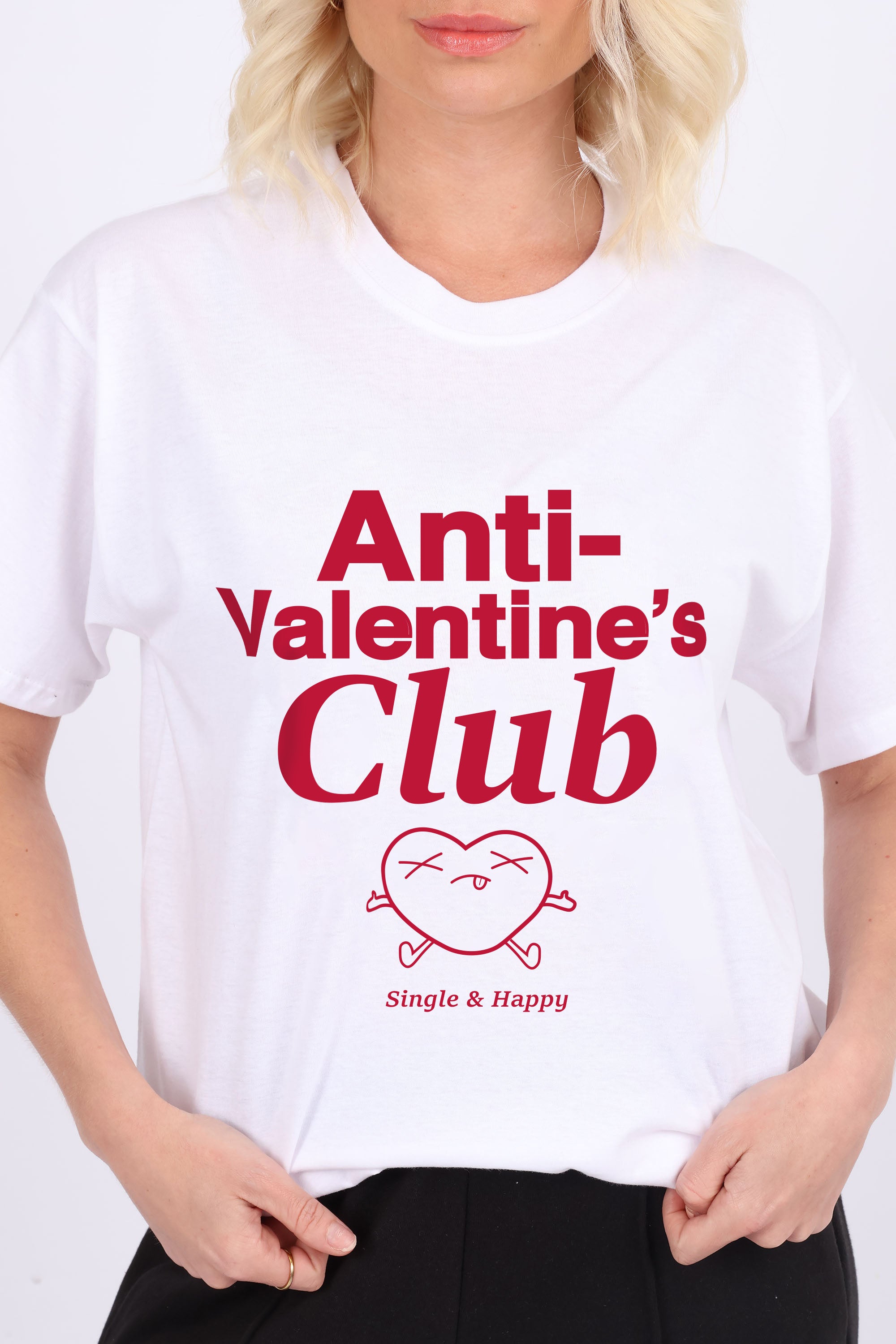 Anti Valentine Club Printed T-Shirt (Custom Pack)