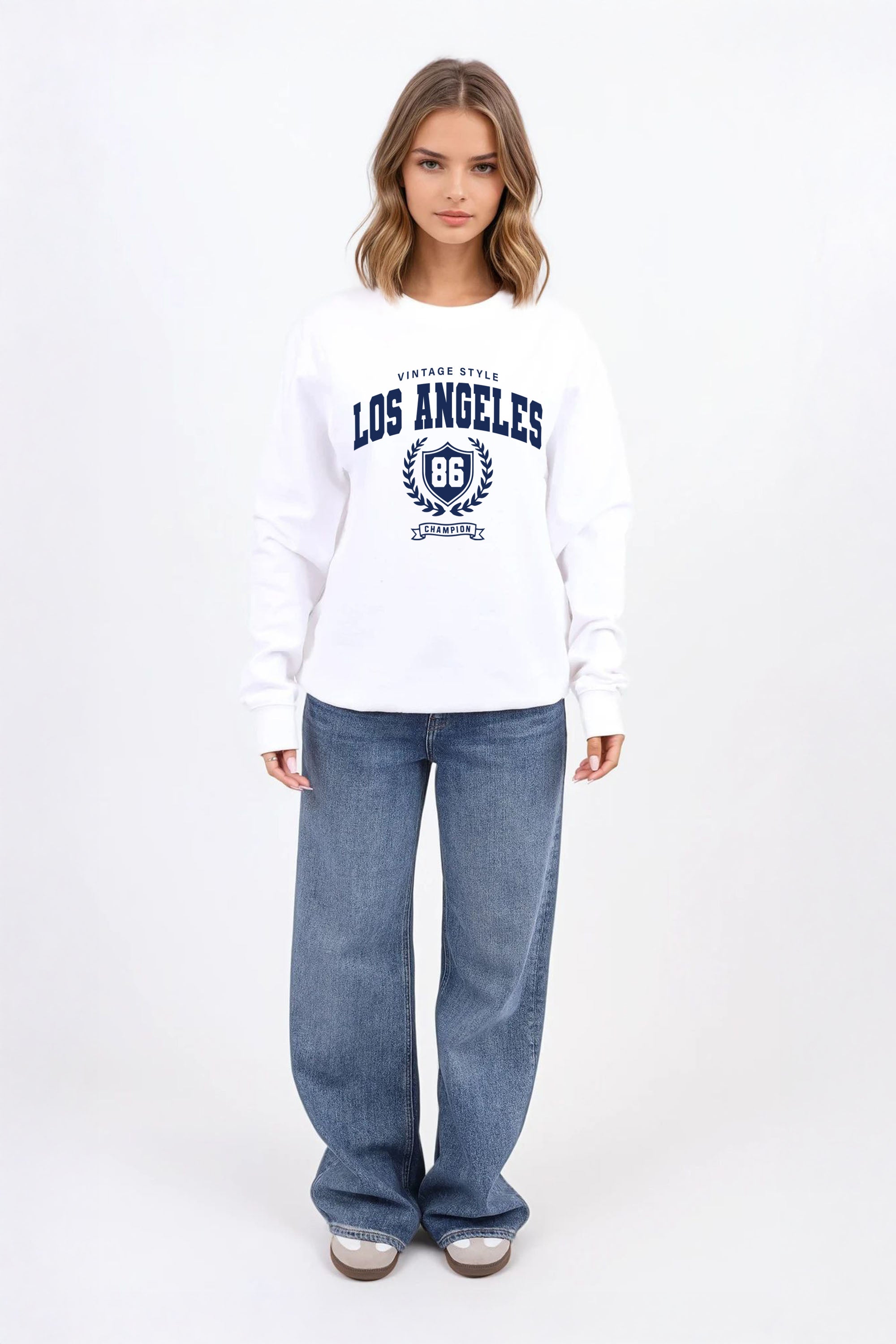 Vintage Style Los Angeles Printed Sweatshirt