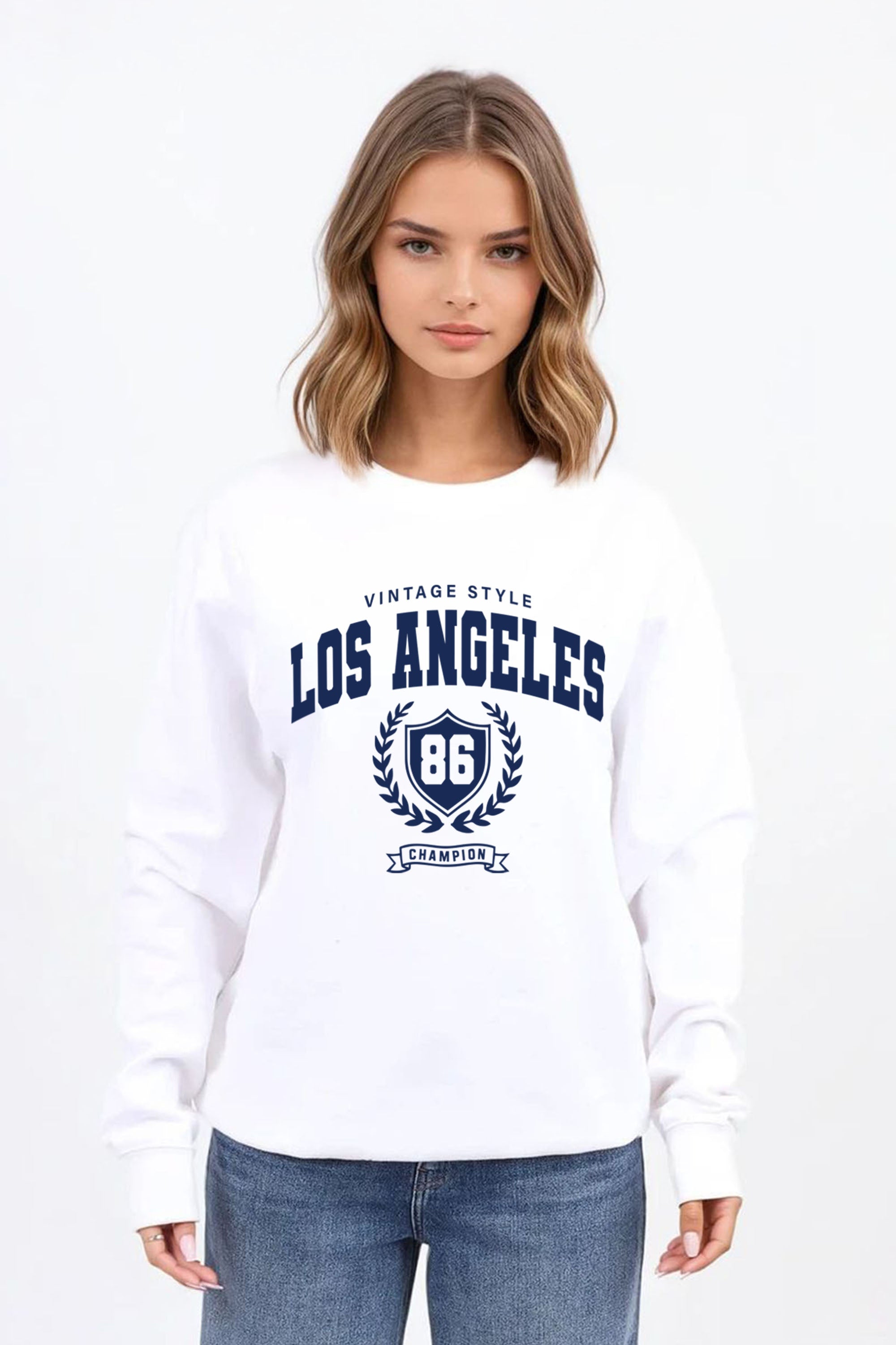Vintage Style Los Angeles Printed Sweatshirt