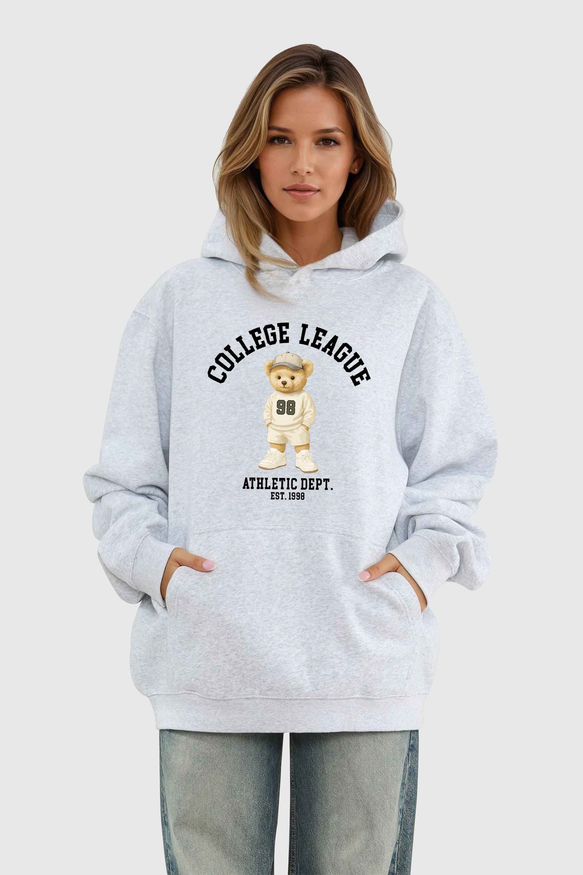 Unisex 280GSM Blended College League Teddy Athletic Printed Hoodie