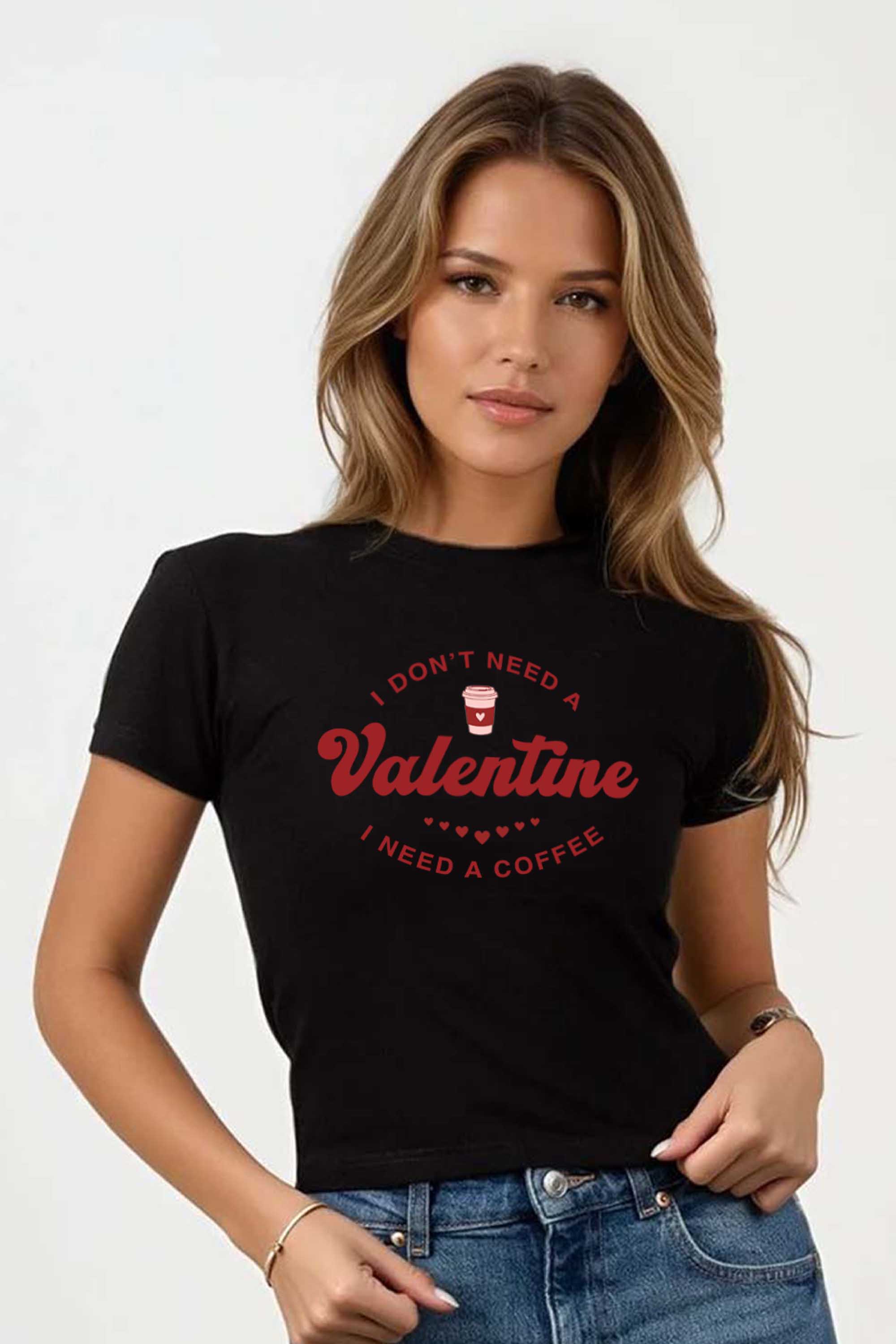 220GSM Valentine Coffee Printed Baby Tee (Pack of 6)
