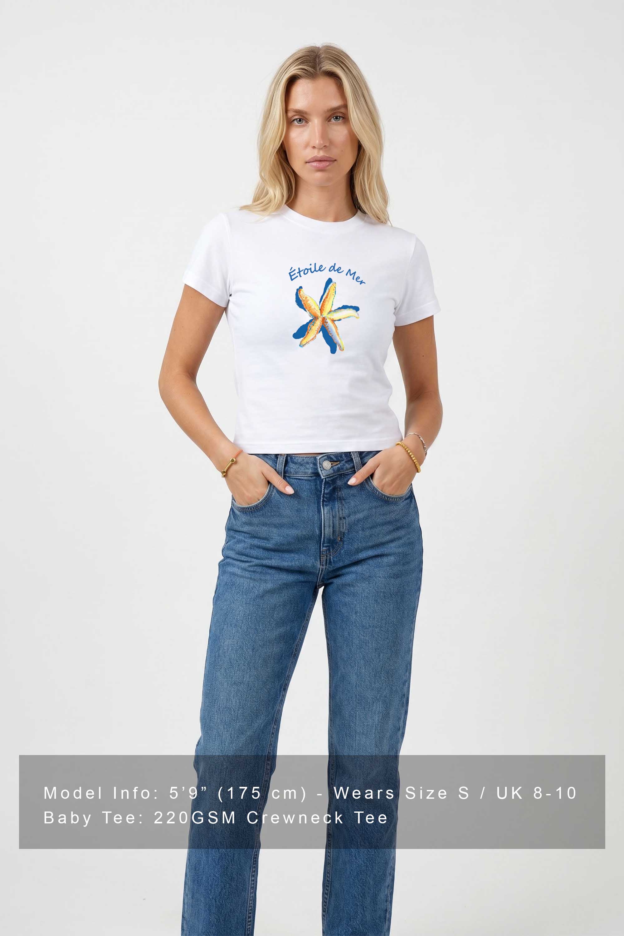 220GSM Étoile de Mer Starfish Printed Baby Tee