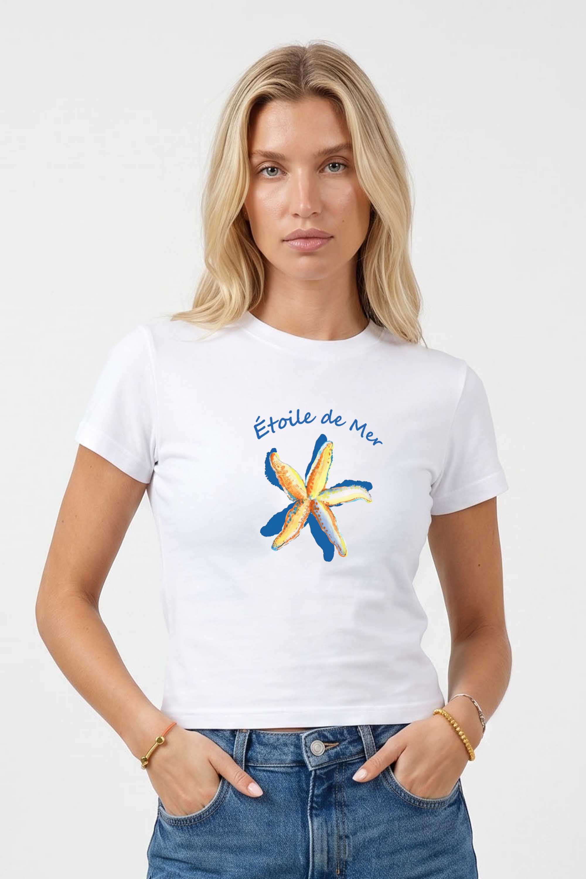 220GSM Étoile de Mer Starfish Printed Baby Tee