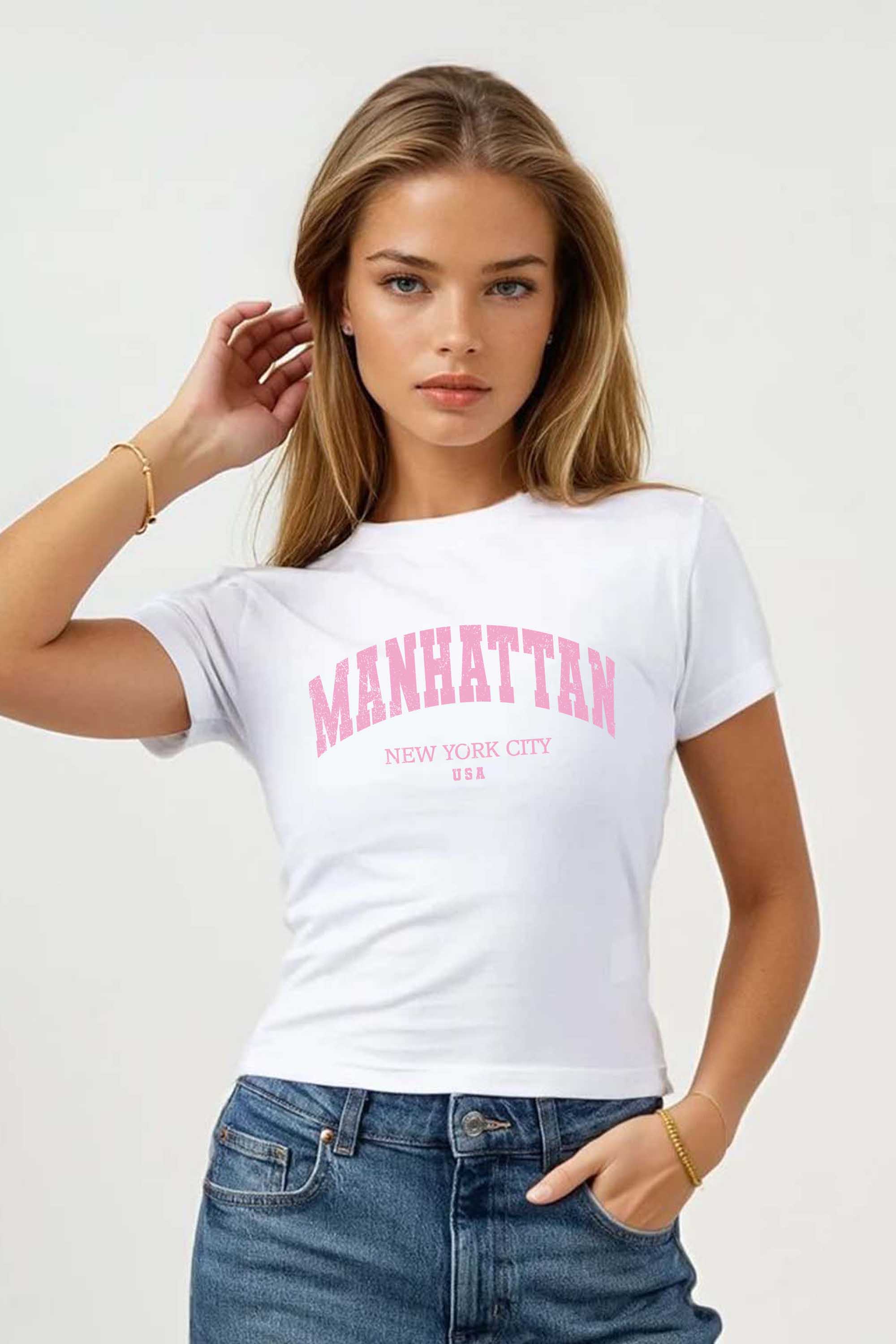 220GSM Manhattan NYC Printed Baby Tee (Pack of 6)