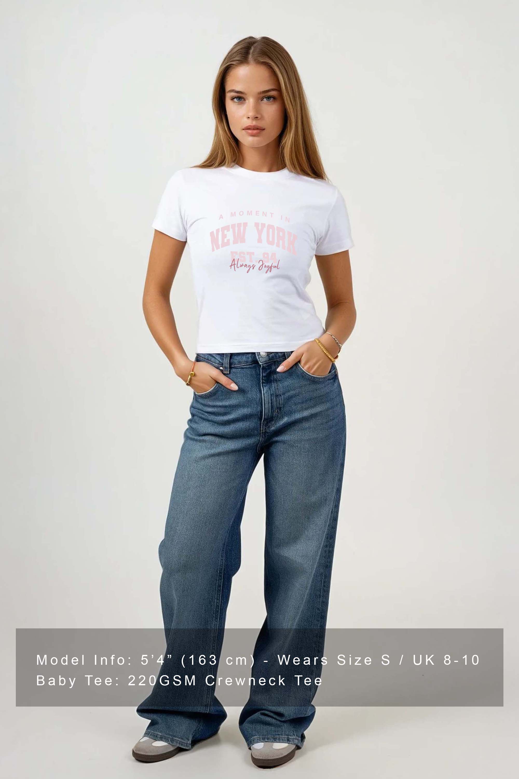 220GSM New York Printed Baby Tee (Pack of 6)