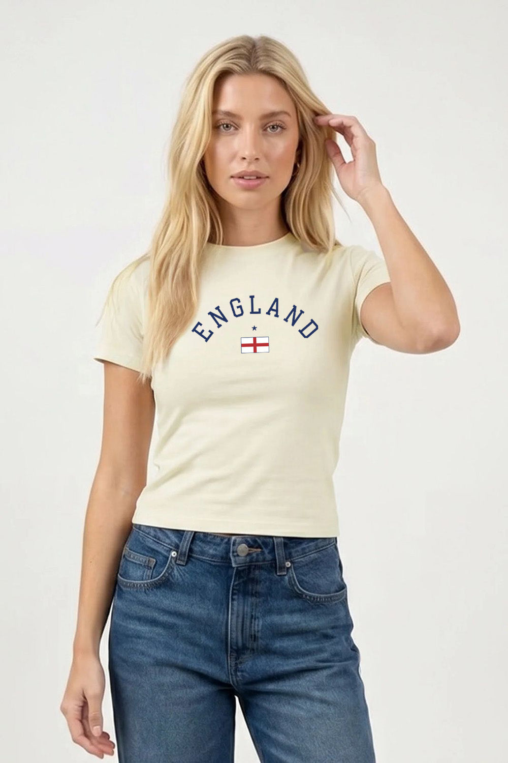 220GSM England Printed Baby Tee