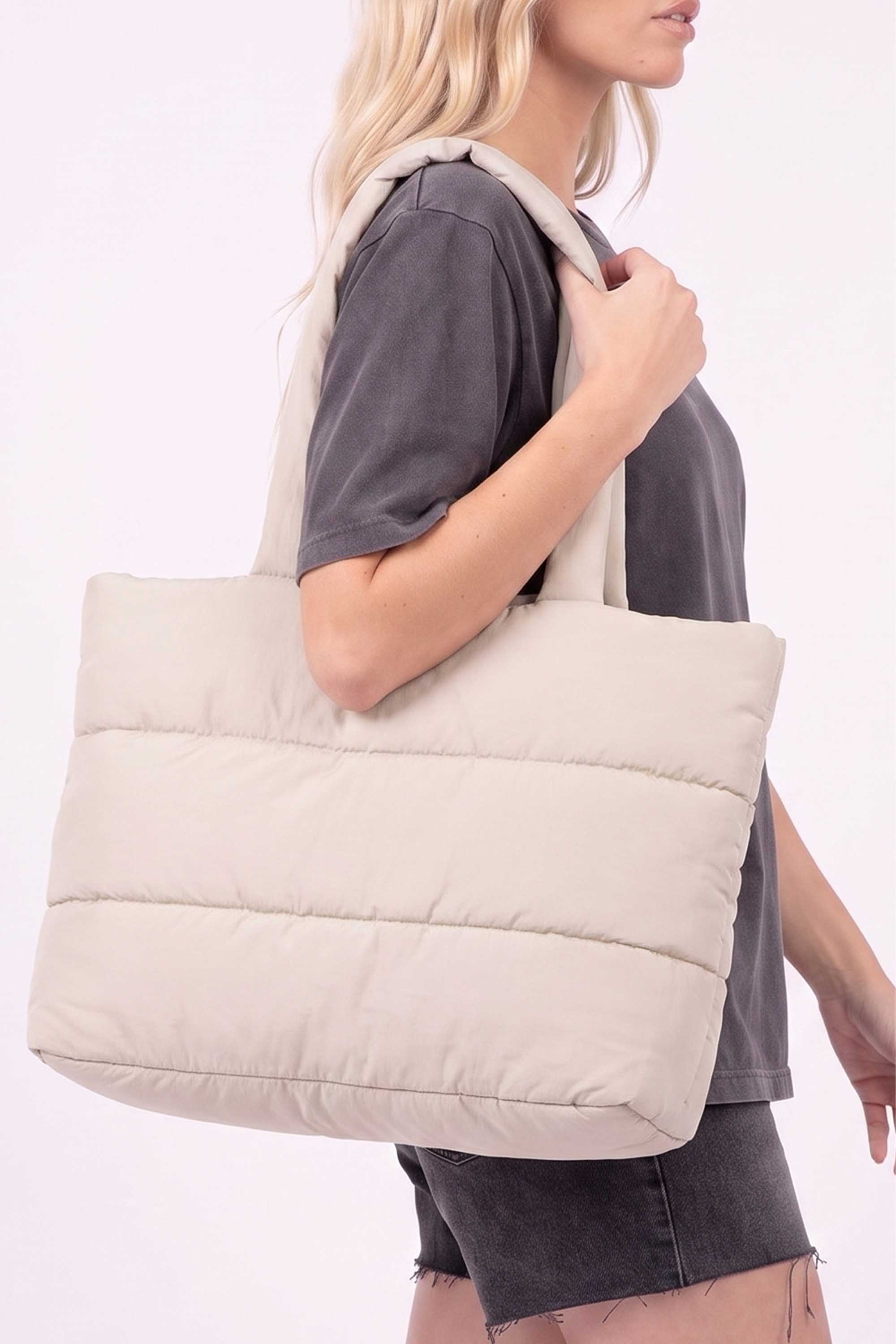 Plain Quilted Tote bag