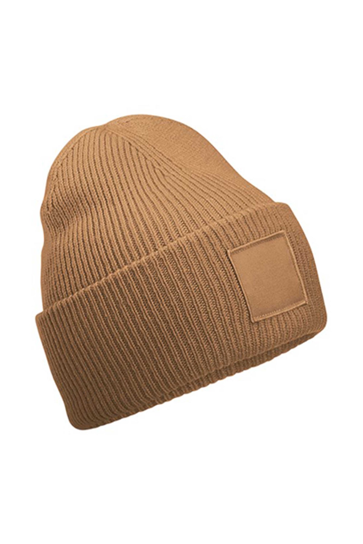 Deep-Cuffed Tonal Patch Beanie
