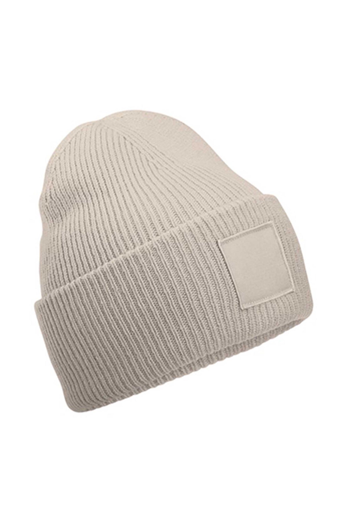 Deep-Cuffed Tonal Patch Beanie