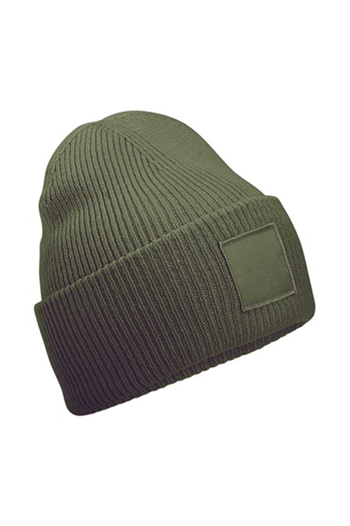 Deep-Cuffed Tonal Patch Beanie