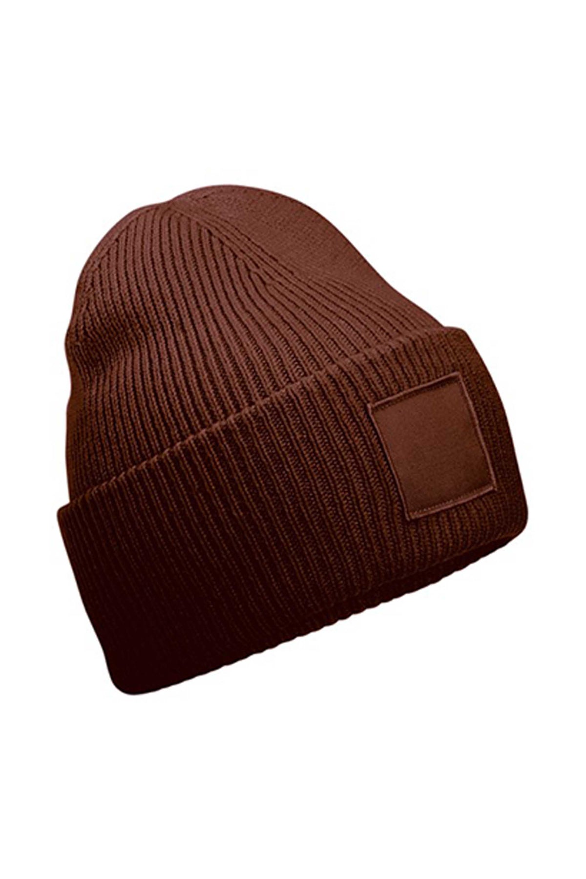 Deep-Cuffed Tonal Patch Beanie