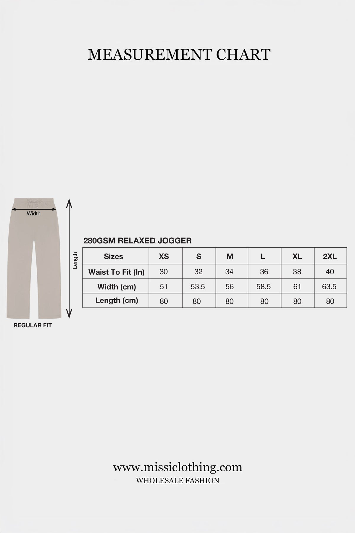 280GSM Unisex Plain Relaxed Jogger