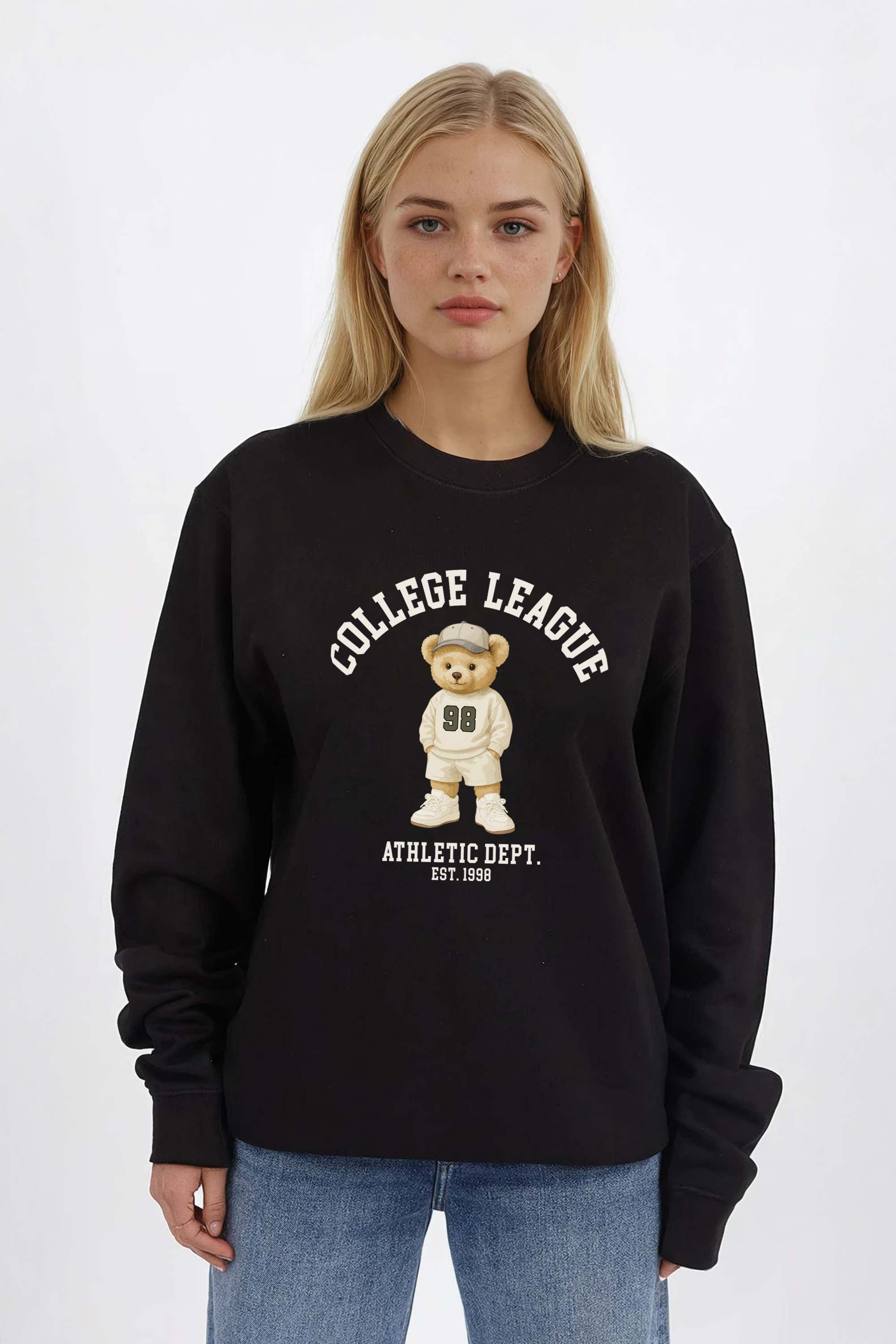 College League Teddy Athletic Printed Sweatshirt