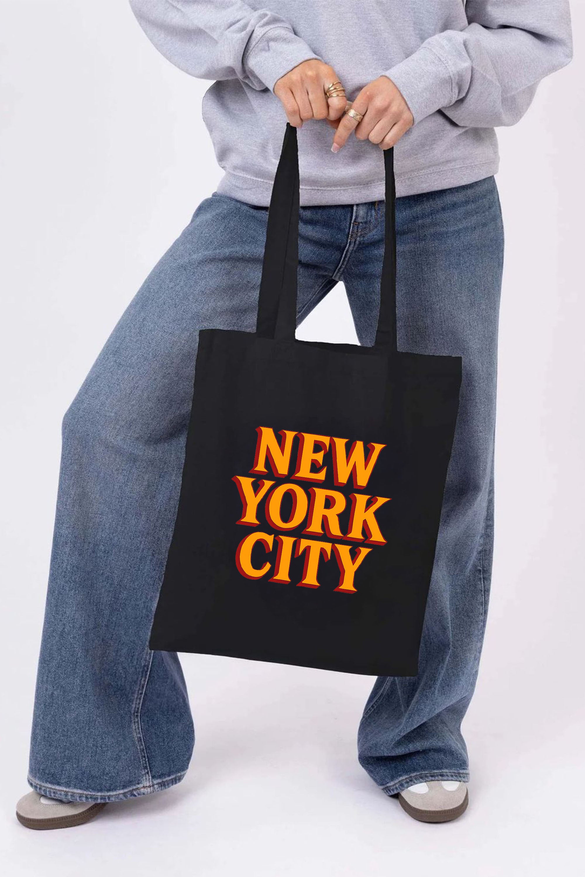 New York City Graphic Printed Cotton Tote Bag