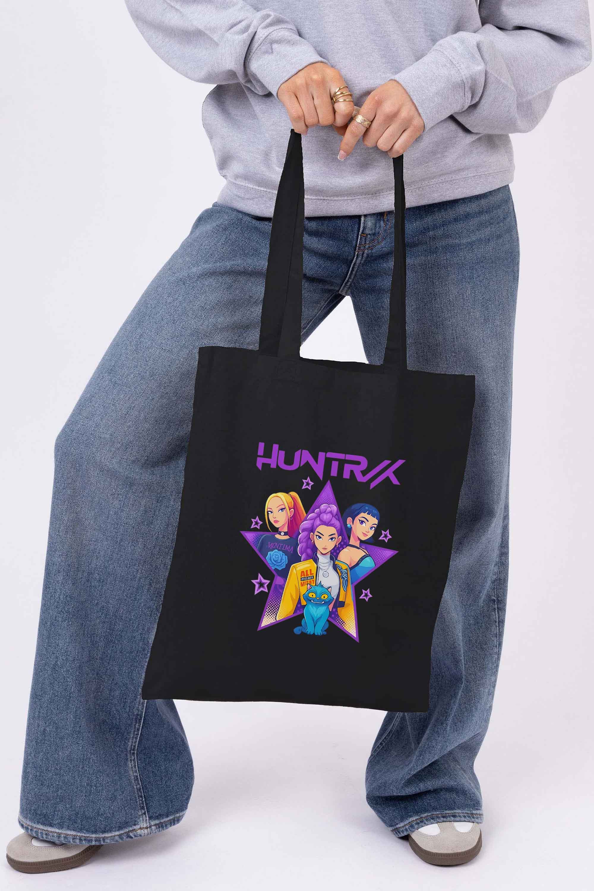 K-Pop Star Squad Graphic Printed Cotton Tote Bag