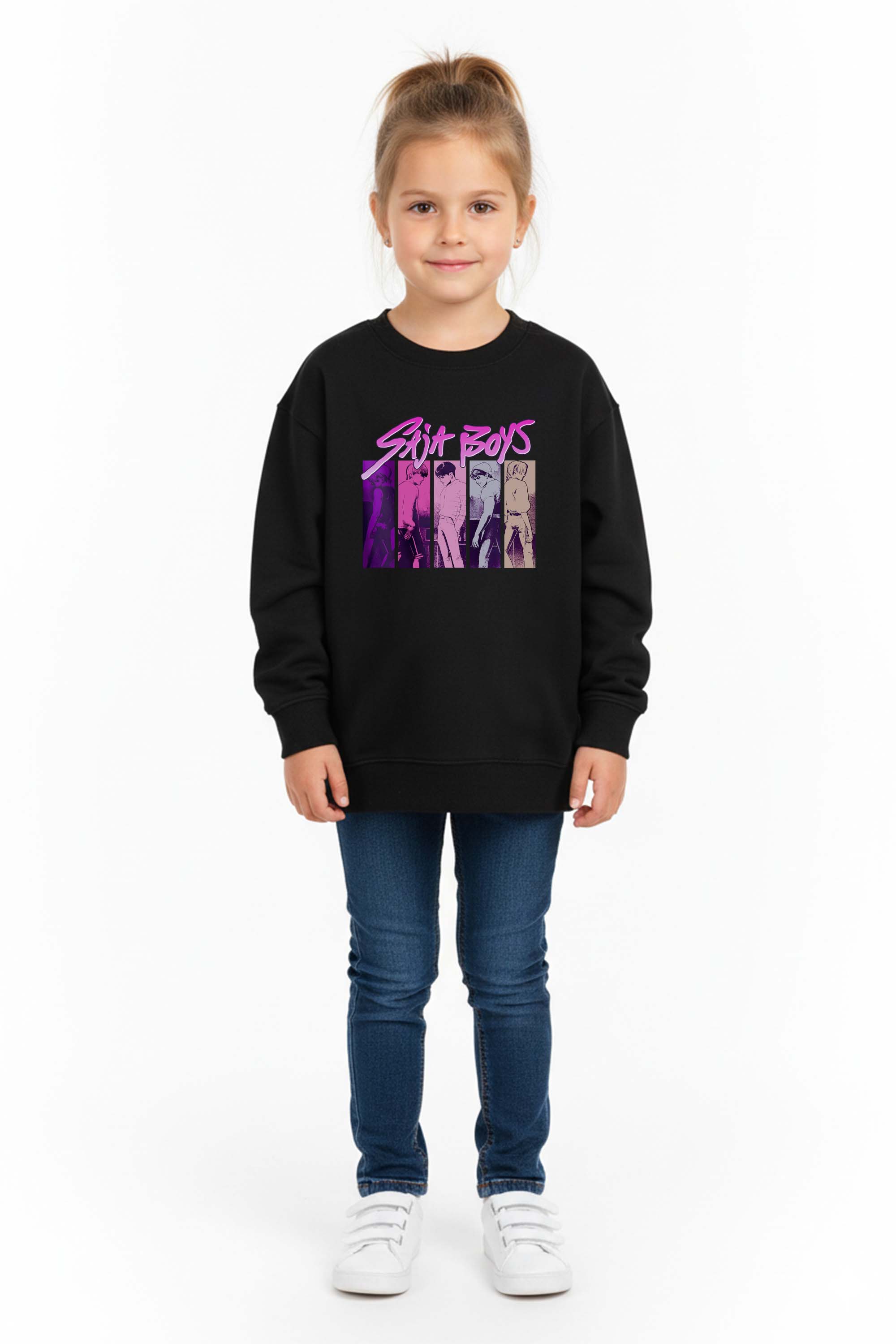 Kids K-Pop Saja Boys Graphic Printed Sweatshirt