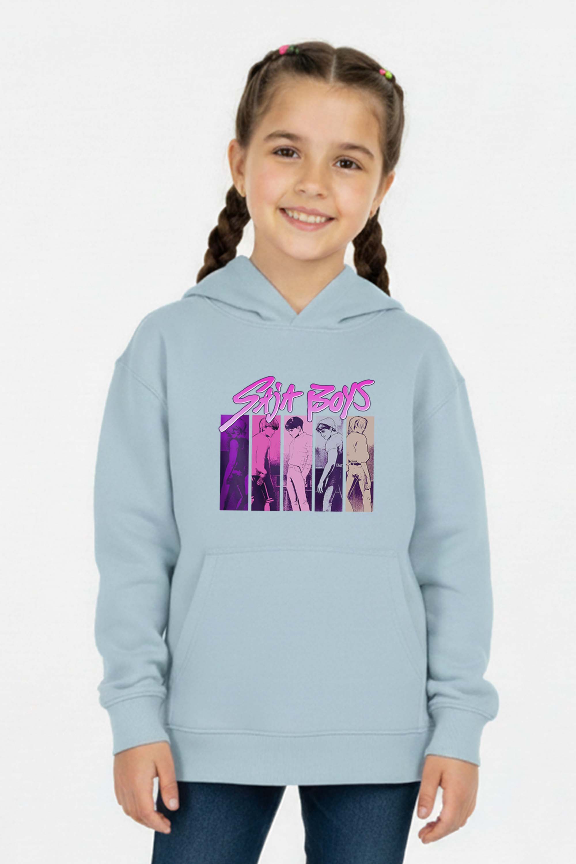 Kids K-Pop Saja Boys Graphic Printed Hoodie