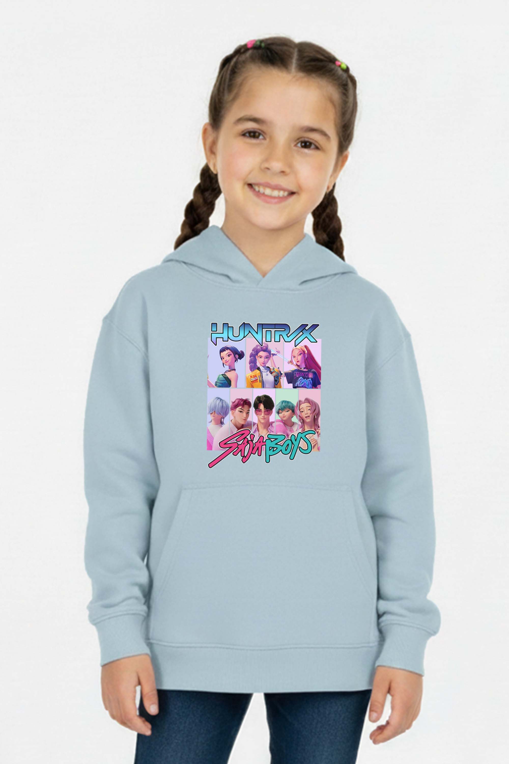 Kids K-Pop Anime Band Graphic Printed Hoodie