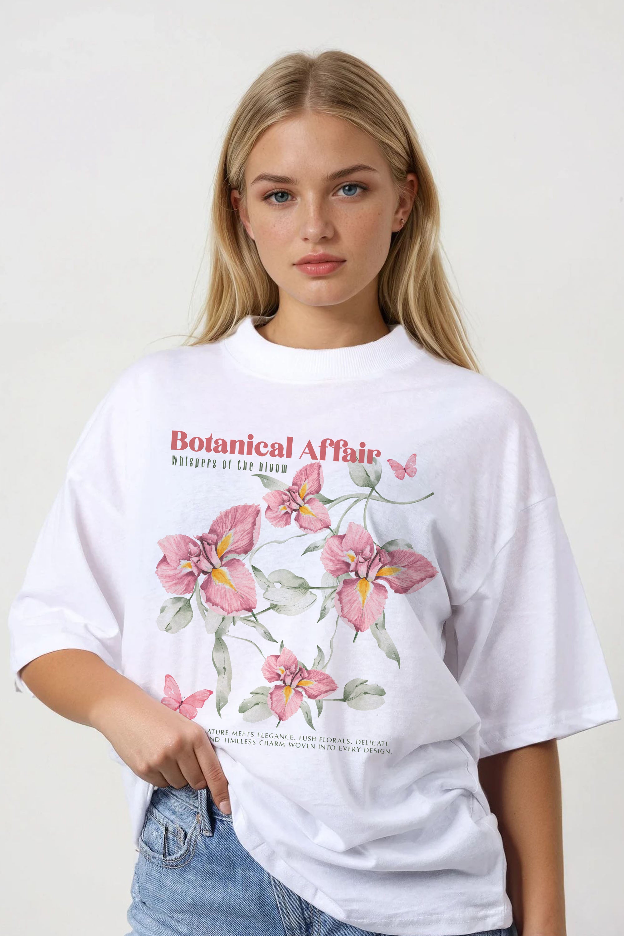 150GSM Oversized T-Shirt in Botanical Affair Floral Print