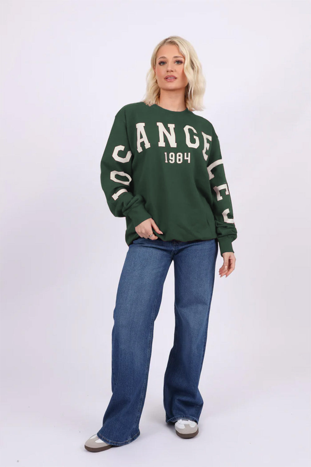 Sleeve-to-Body Los Angeles Print Sweatshirt