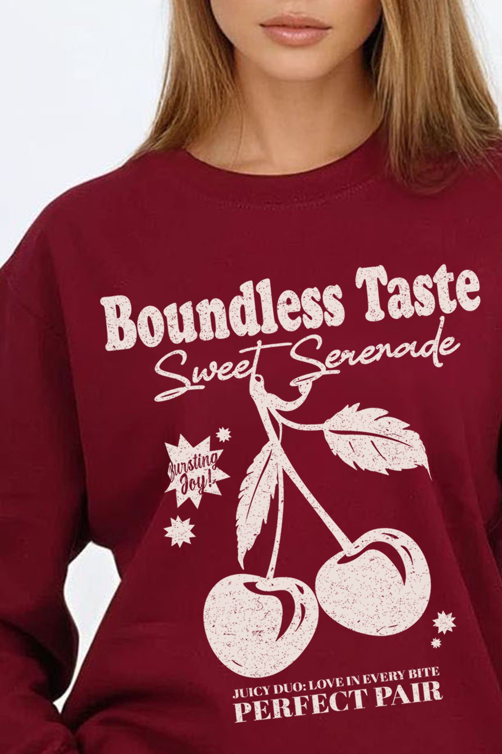 Boundless Taste Cherry Printed Sweatshirt