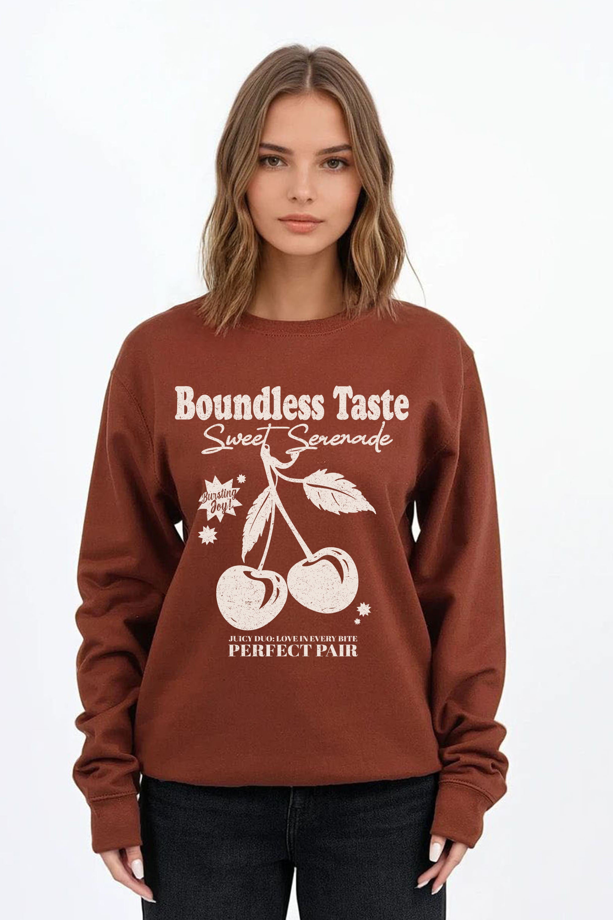 Boundless Taste Cherry Printed Sweatshirt