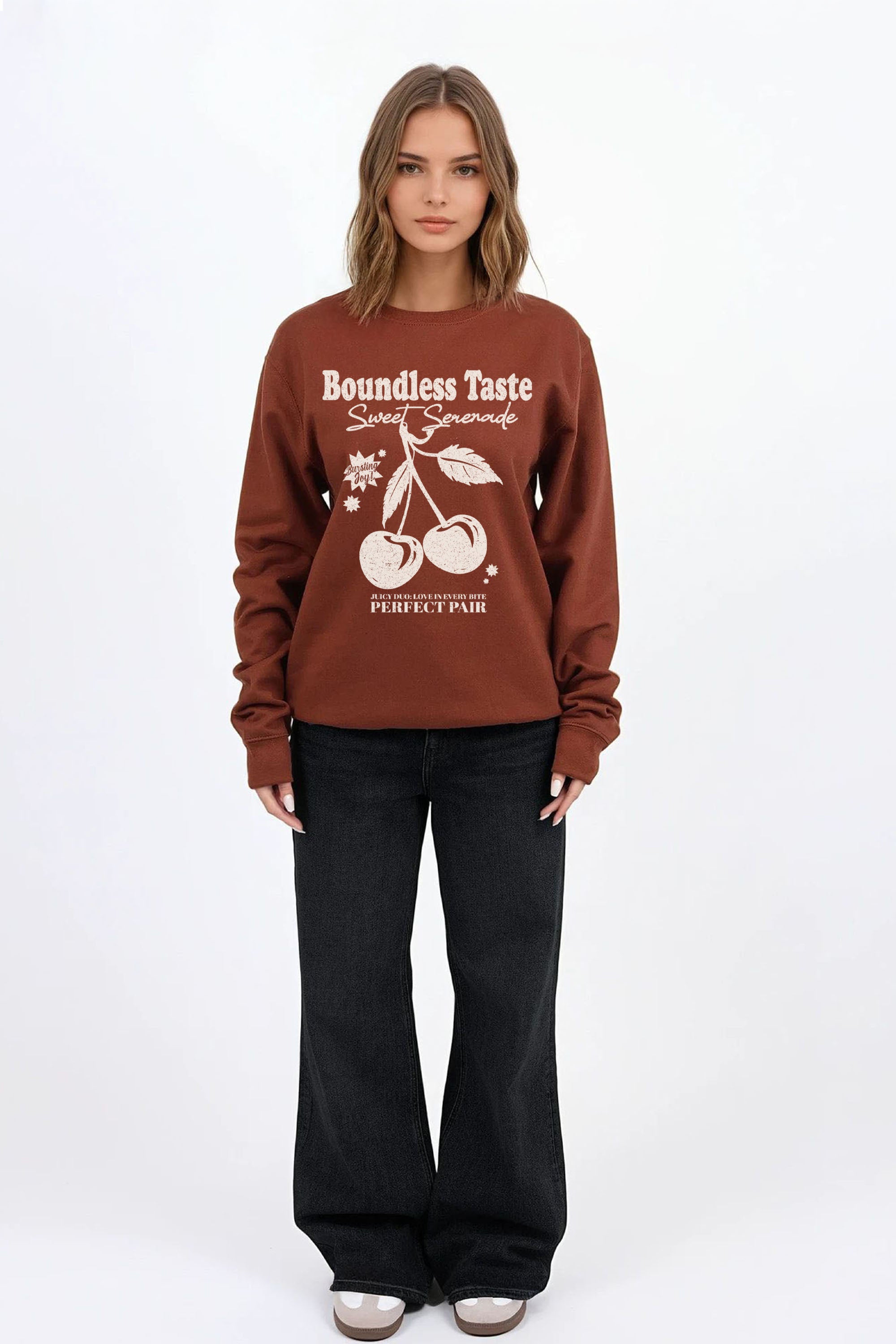 Boundless Taste Cherry Printed Sweatshirt
