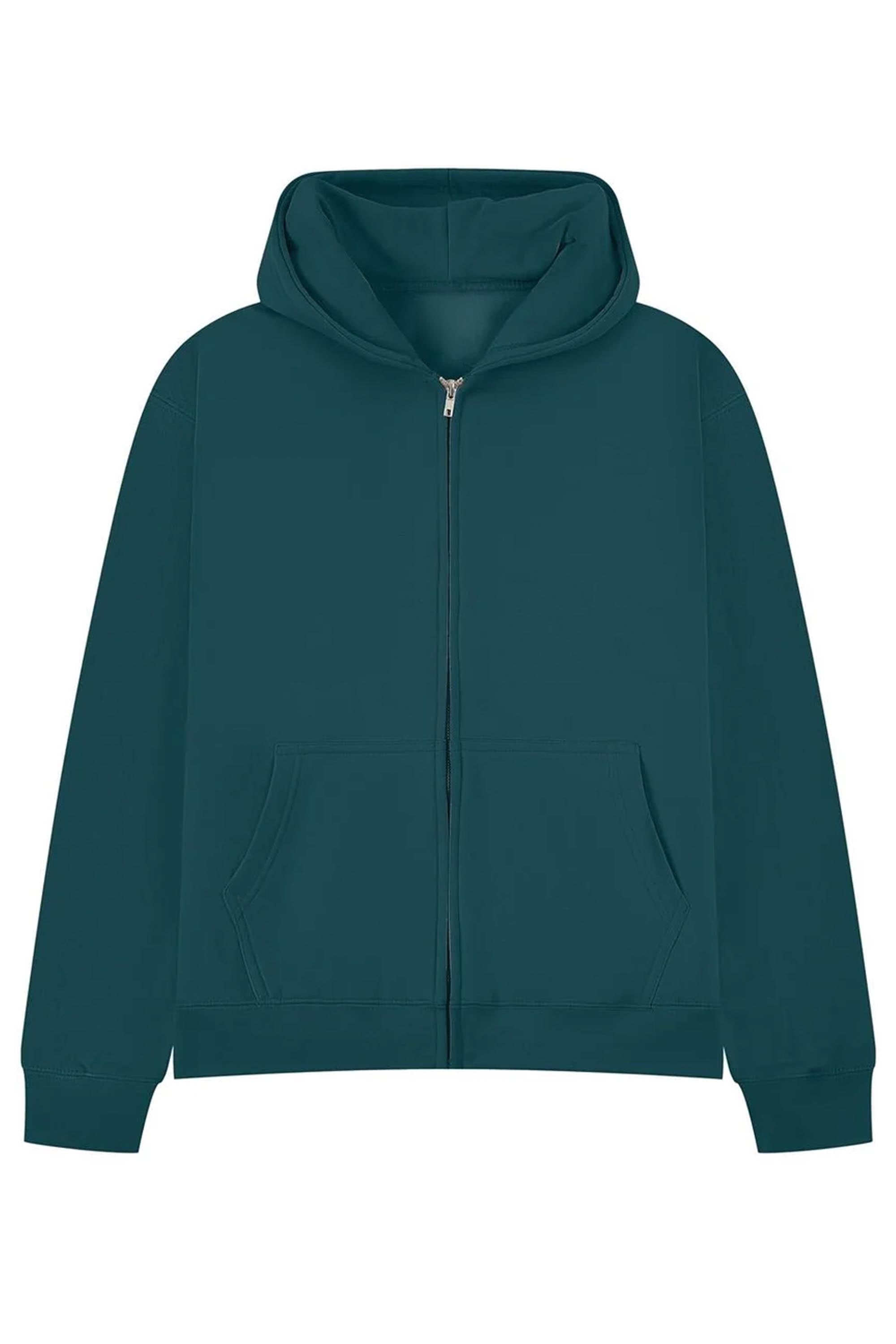 450GSM Heavyweight Unisex Oversized Plain Zip Hoodie
