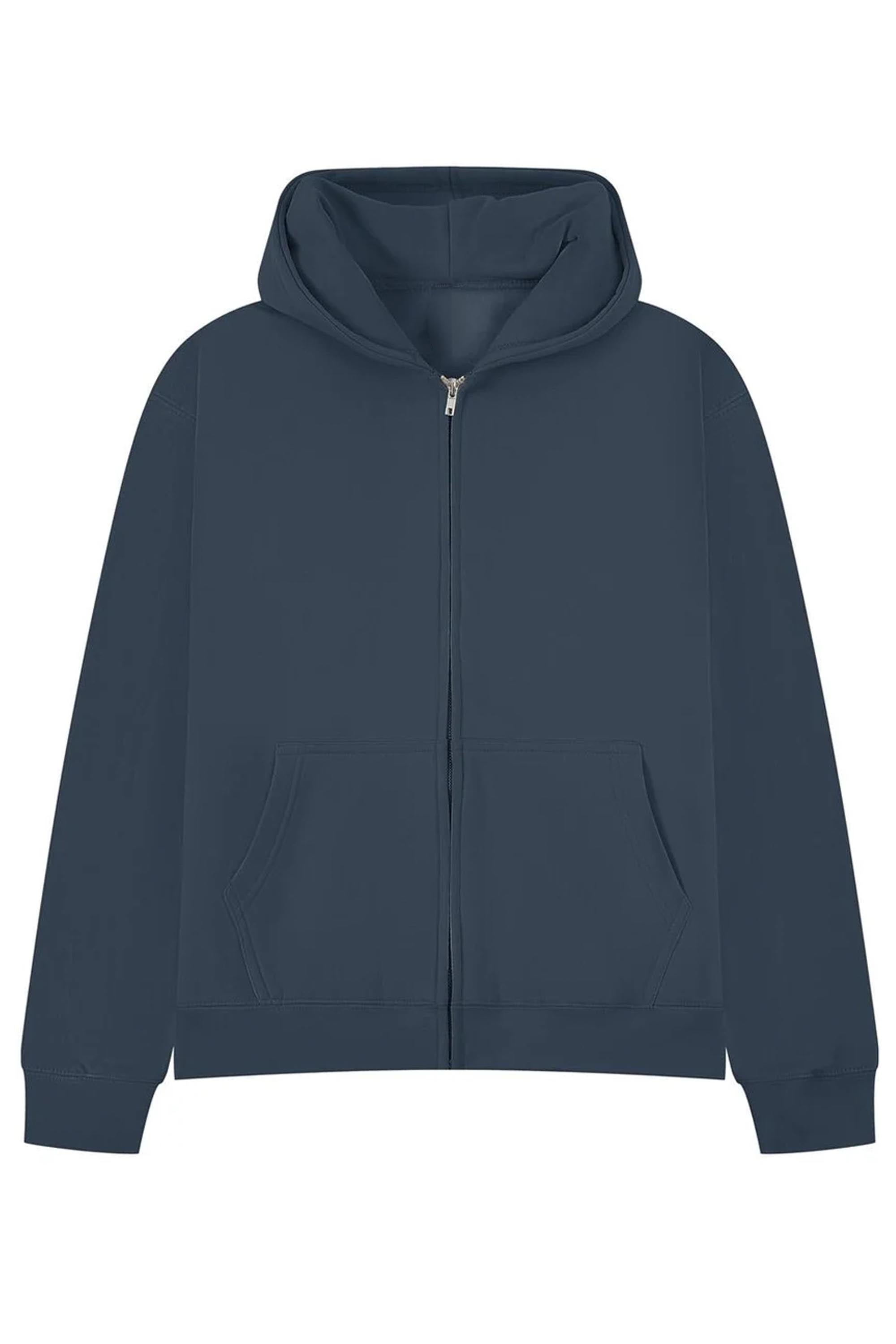 450GSM Heavyweight Unisex Oversized Plain Zip Hoodie