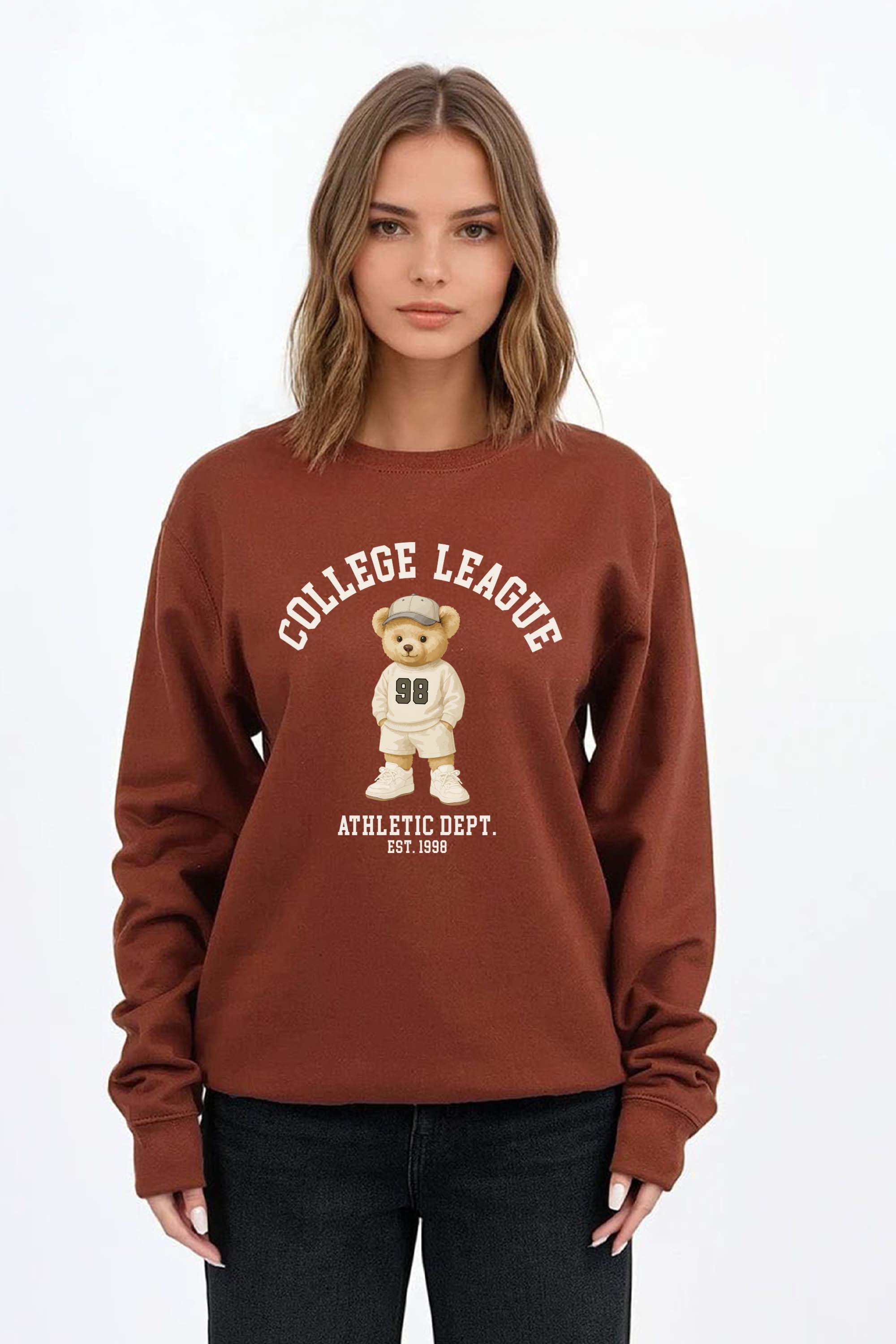 College League Teddy Athletic Printed Sweatshirt