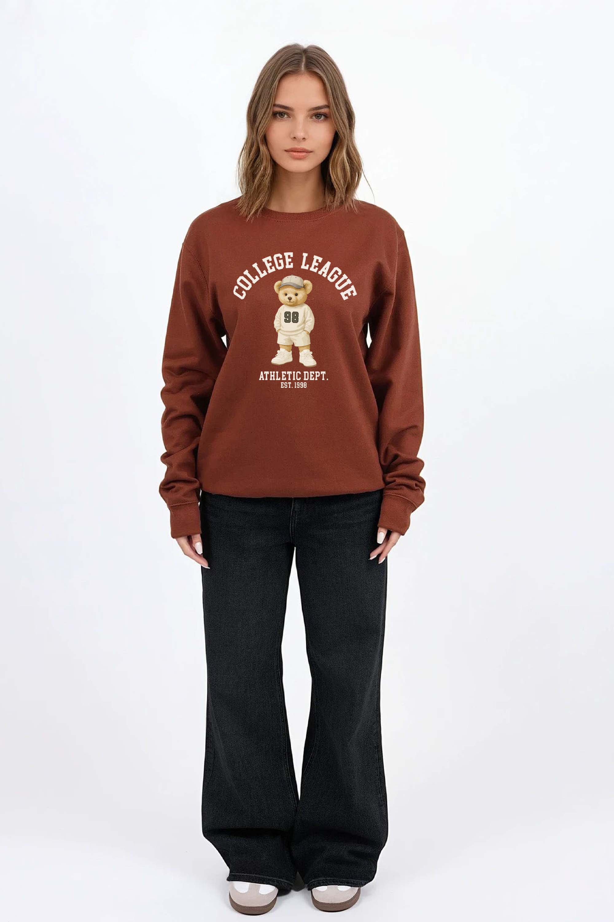 College League Teddy Athletic Printed Sweatshirt