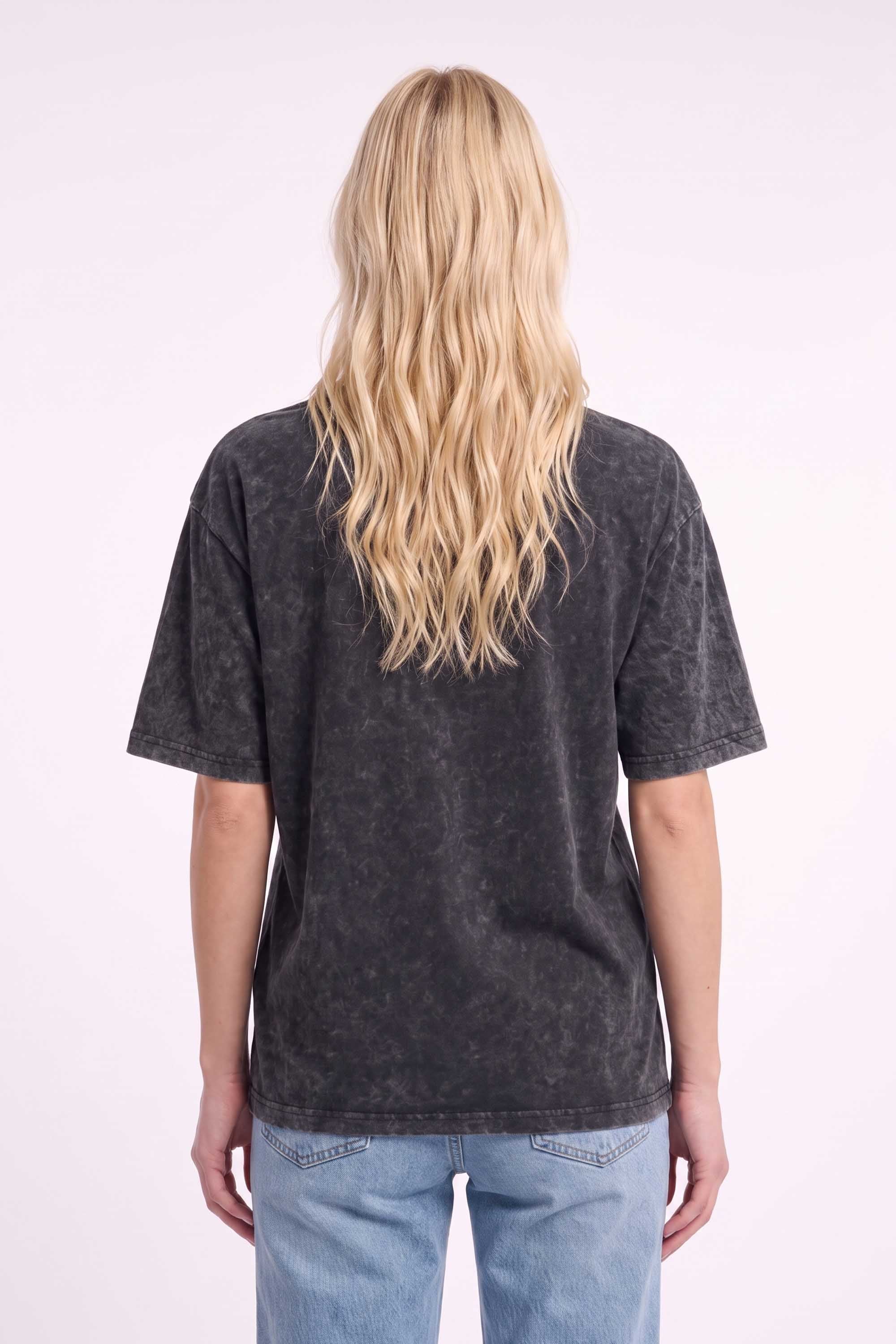 Premium 220GSM Acid-Wash Boxy Oversized T-shirt in New York Print