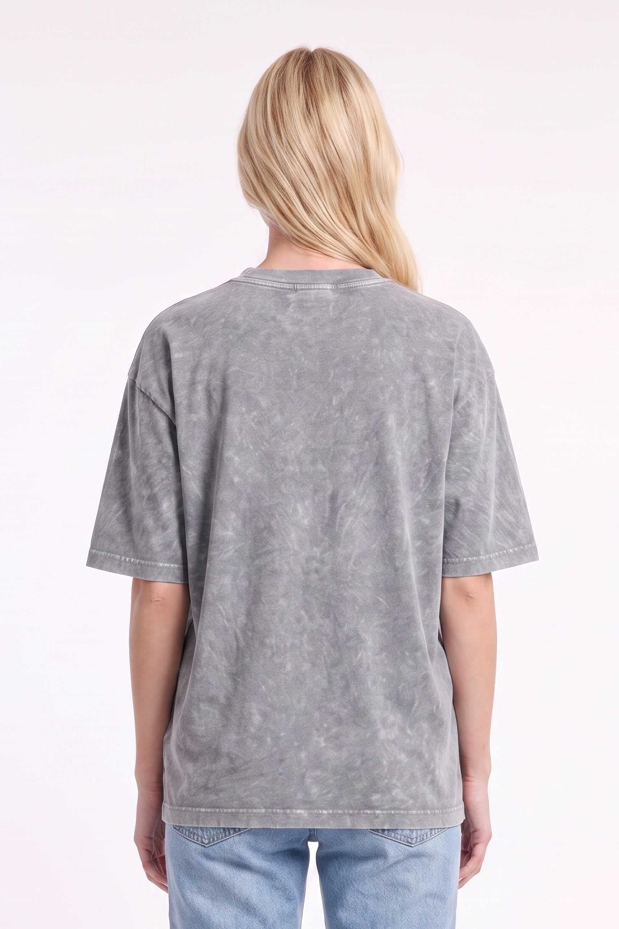 Premium 220GSM Acid-Wash Boxy Oversized T-shirt in Florida Print