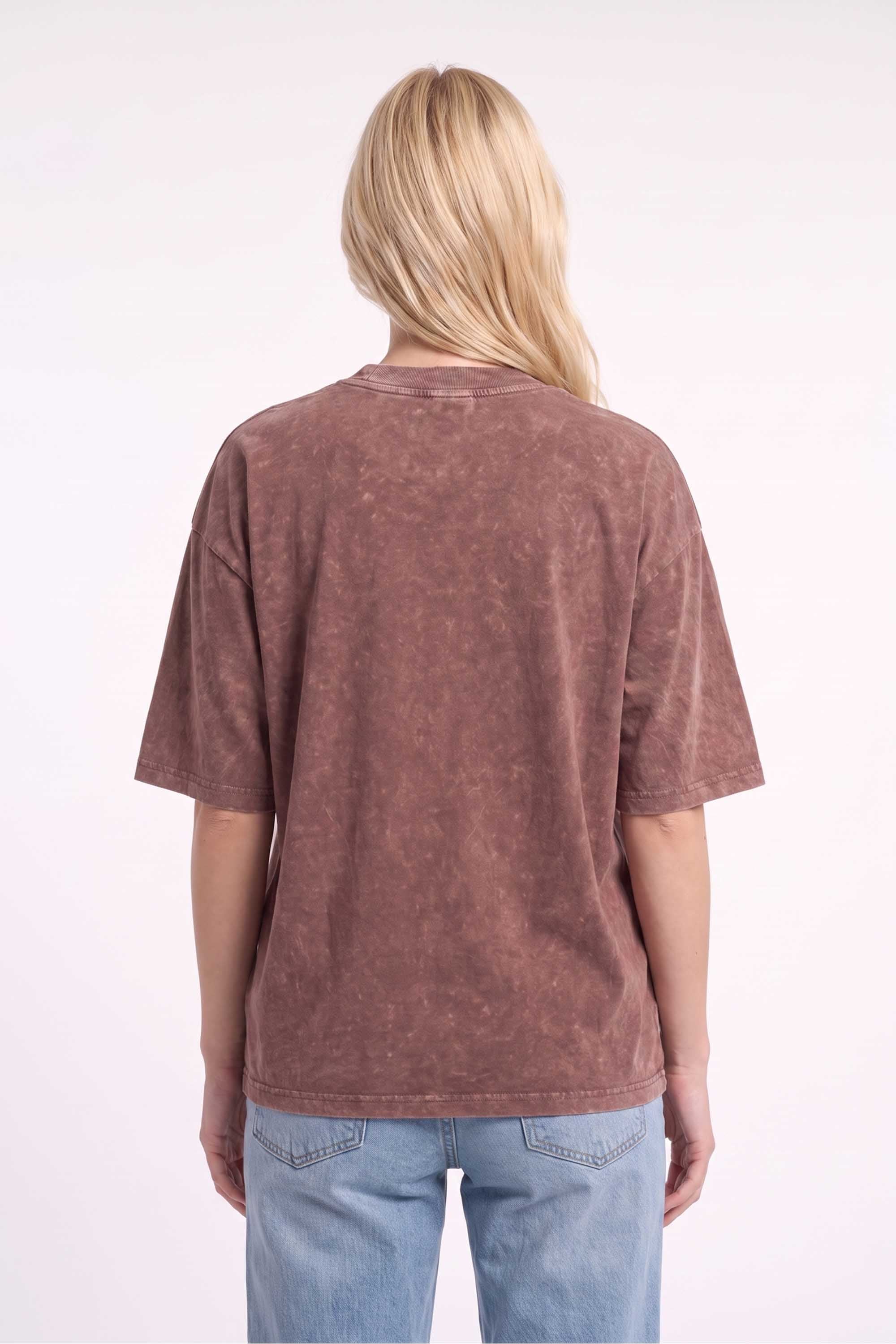 Premium 220GSM Acid-Wash Boxy Oversized T-shirt in New York Print